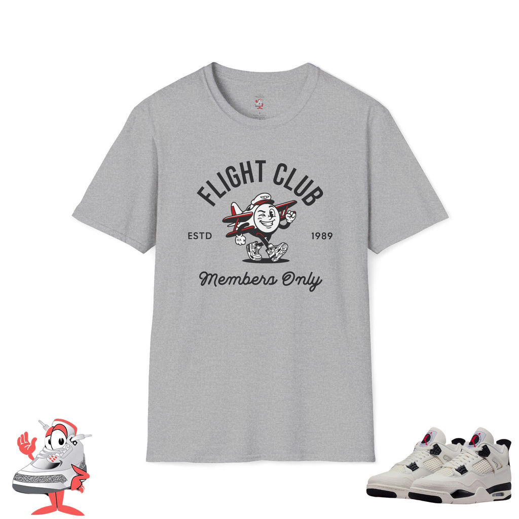 Matching Shirt For Air Jordan Retro 4 Flight Club White Black Red Sneaker Match