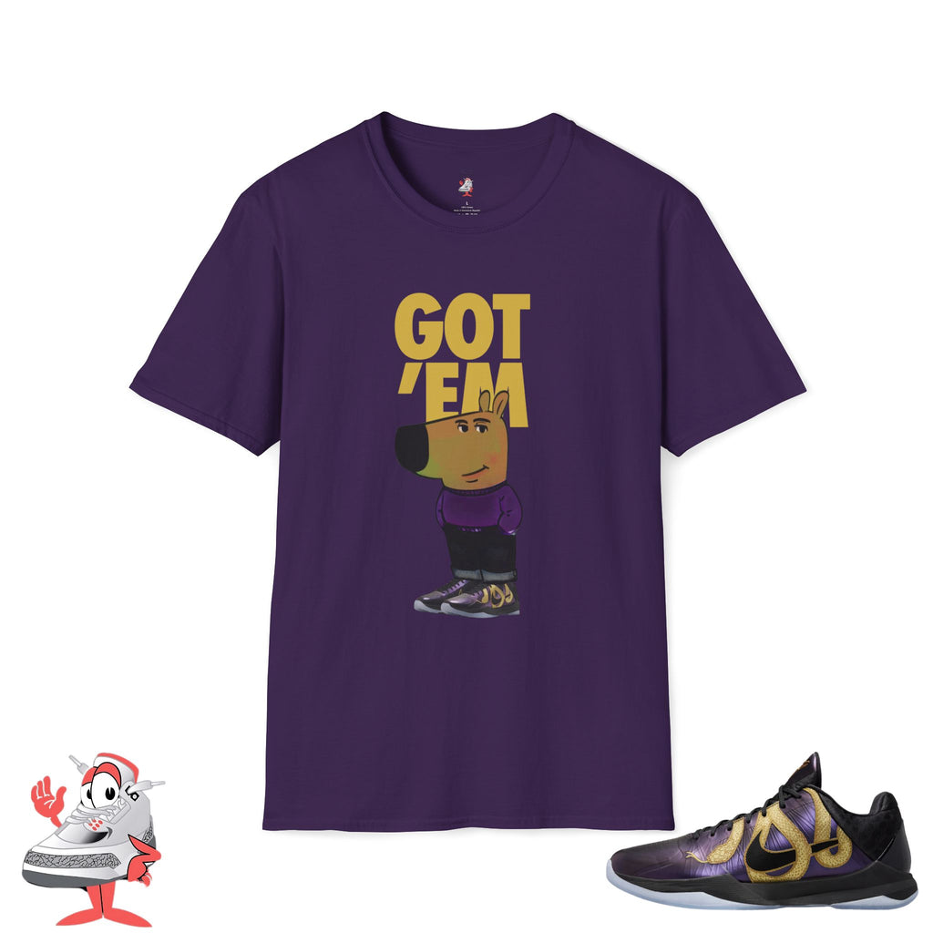 Matching Shirt For Kobe V Prototype Year Of Mamba Snake Eggplant Chill Guy Tee