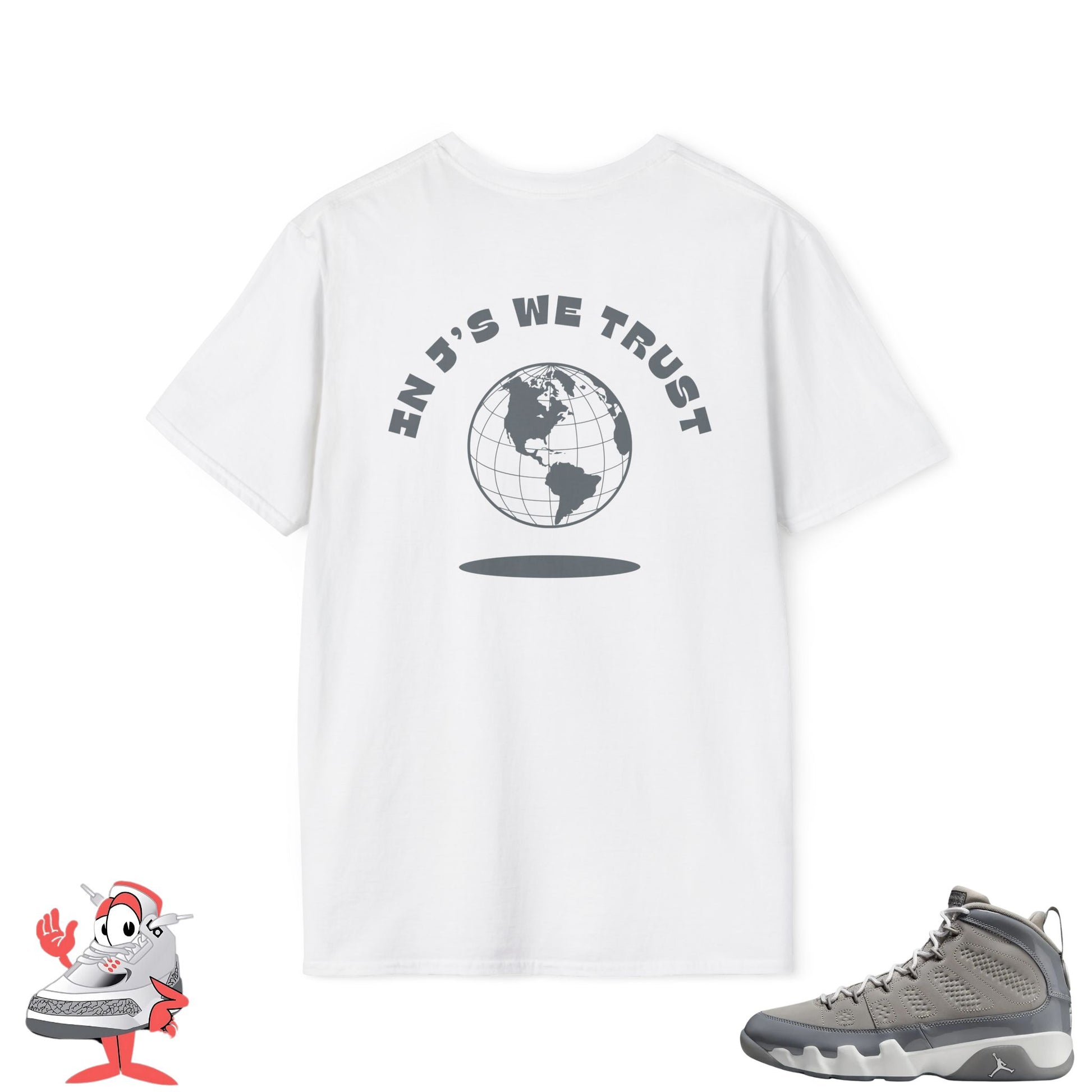 Matching Shirt for Air Jordan Retro 9 Cool Grey Sneaker Match Tee Nike T-Shirt