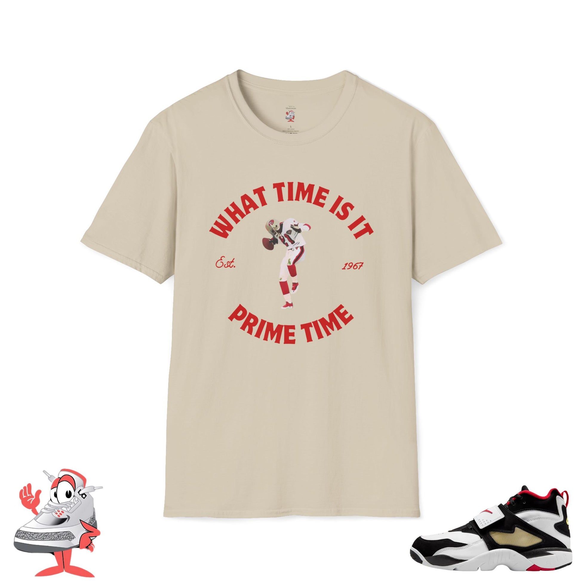 Prime Time T-Shirt Matches Nike Diamond Turf Falcons 49ers Shoes Deion Sanders
