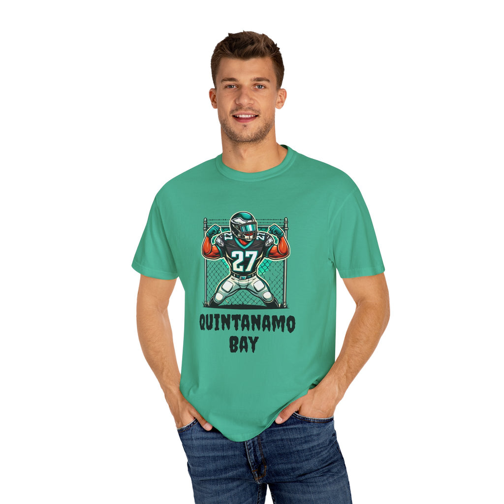 Quintanamo Bay Football Graphic T-Shirt NFL Philadelphia Eagles Quinyon Mitchell