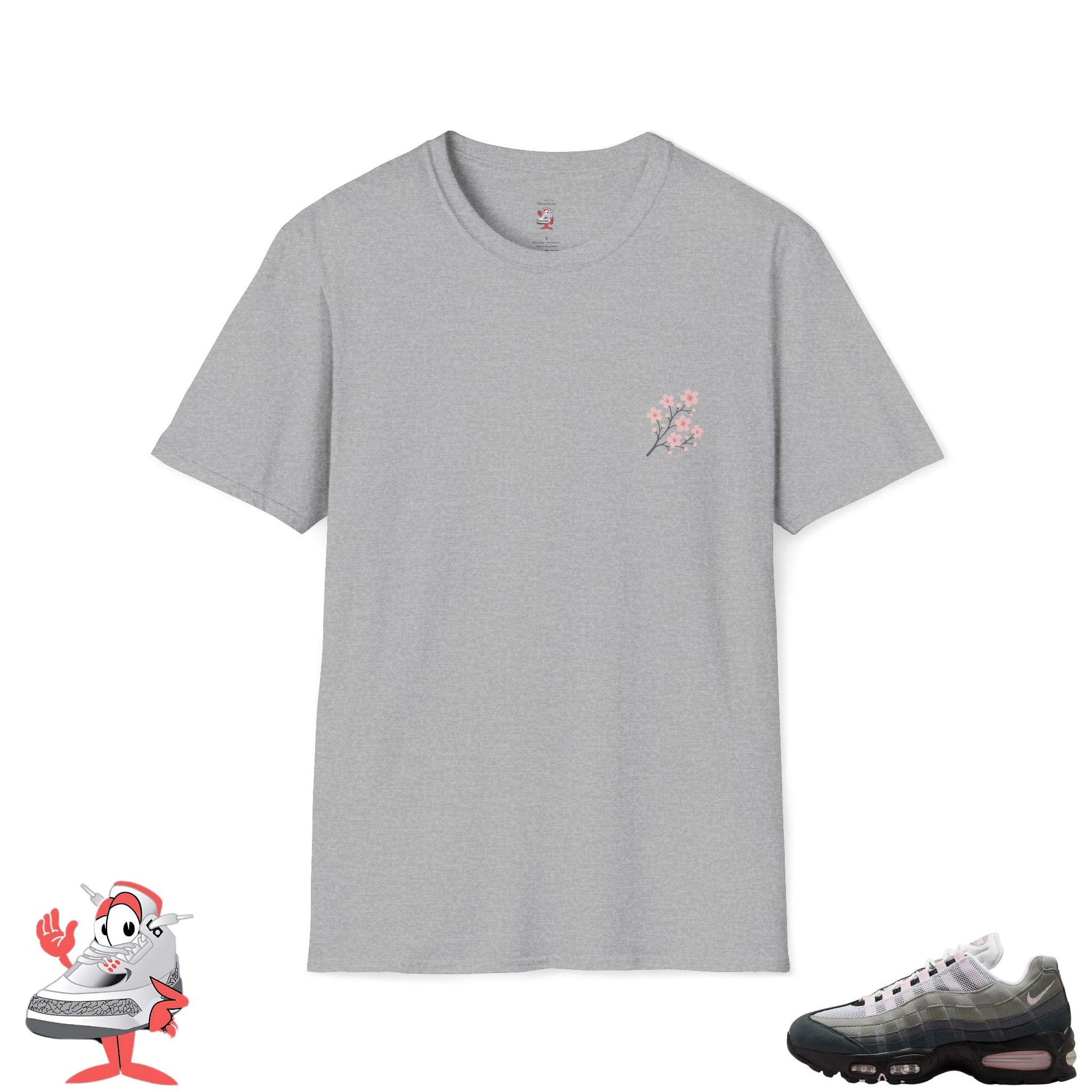 Matching Shirt For Nike Air Max 95 OG Big Bubble Pink Foam Cherry Blossom Tee