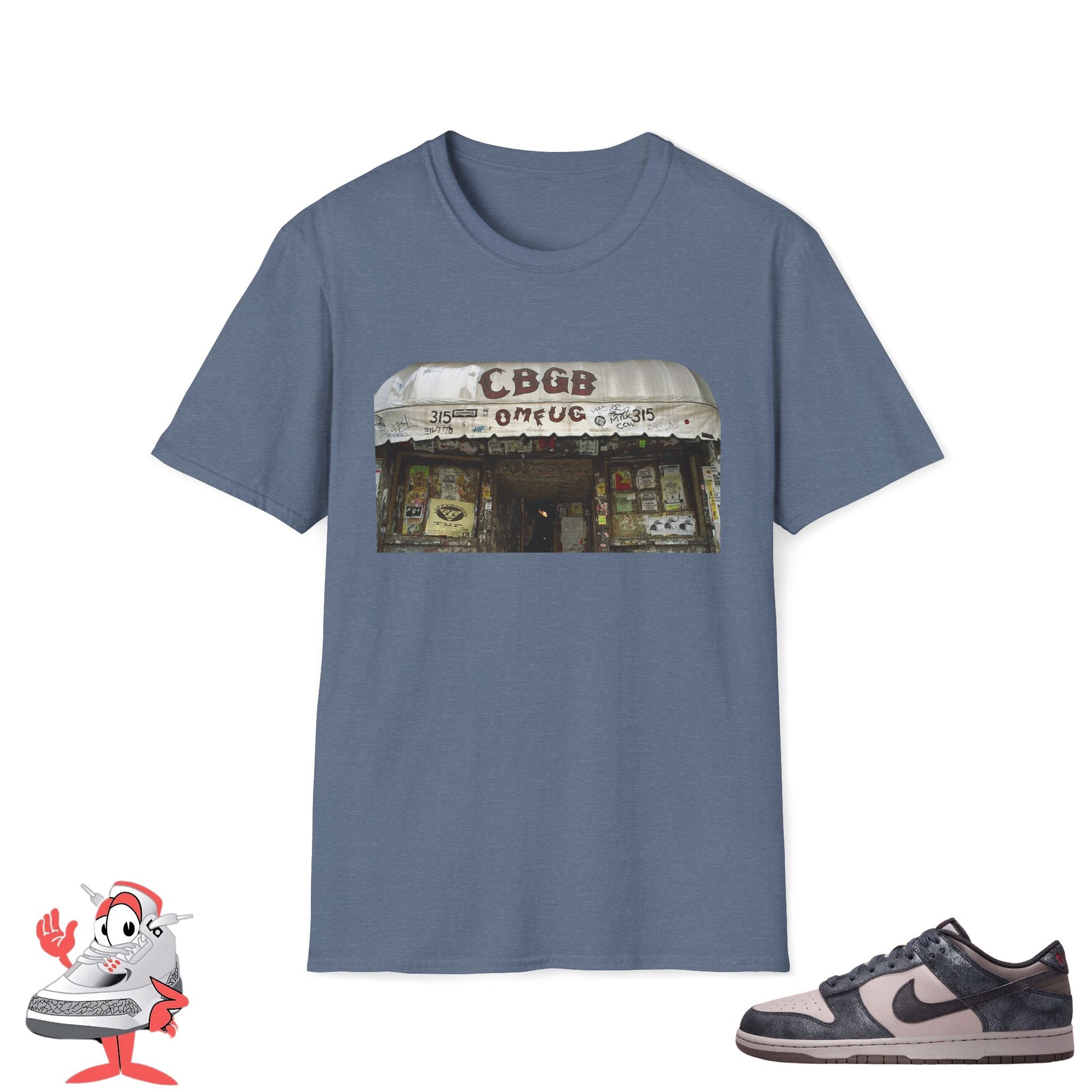 Nike Dunk Low SB CBGB Matching Shirt Vintage Graphic T-Shirt Unisex Music Tee