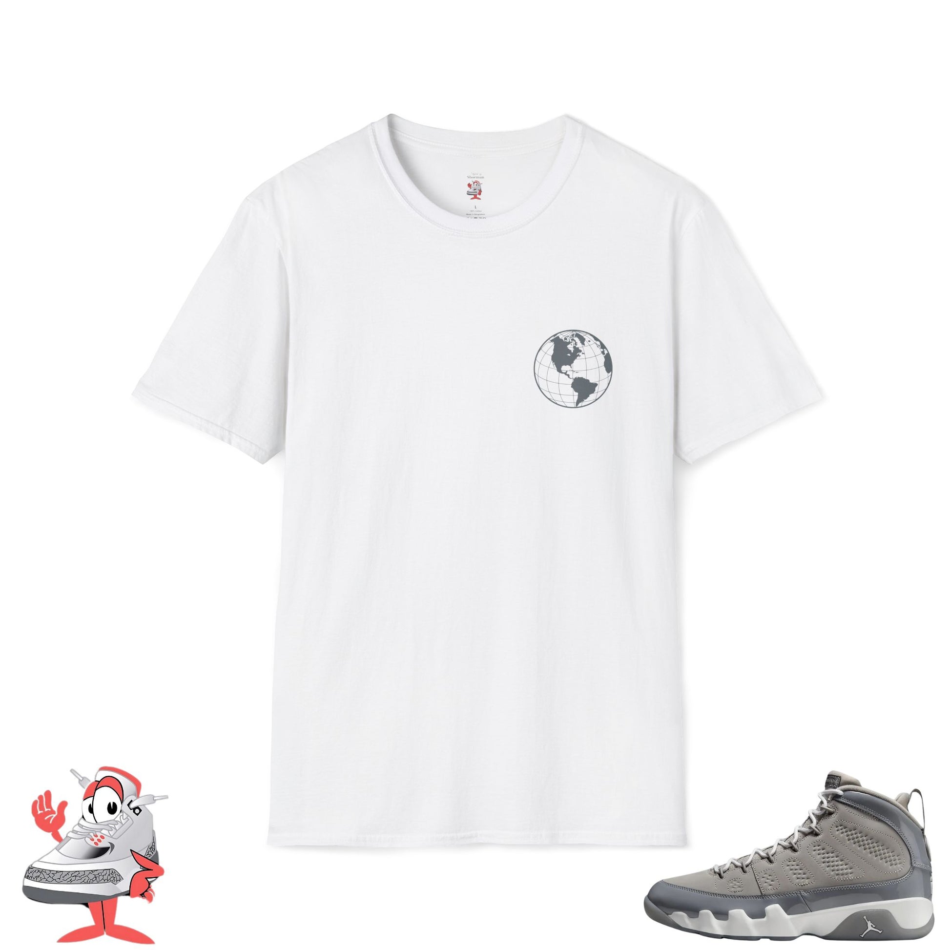 Matching Shirt for Air Jordan Retro 9 Cool Grey Sneaker Match Tee Nike T-Shirt