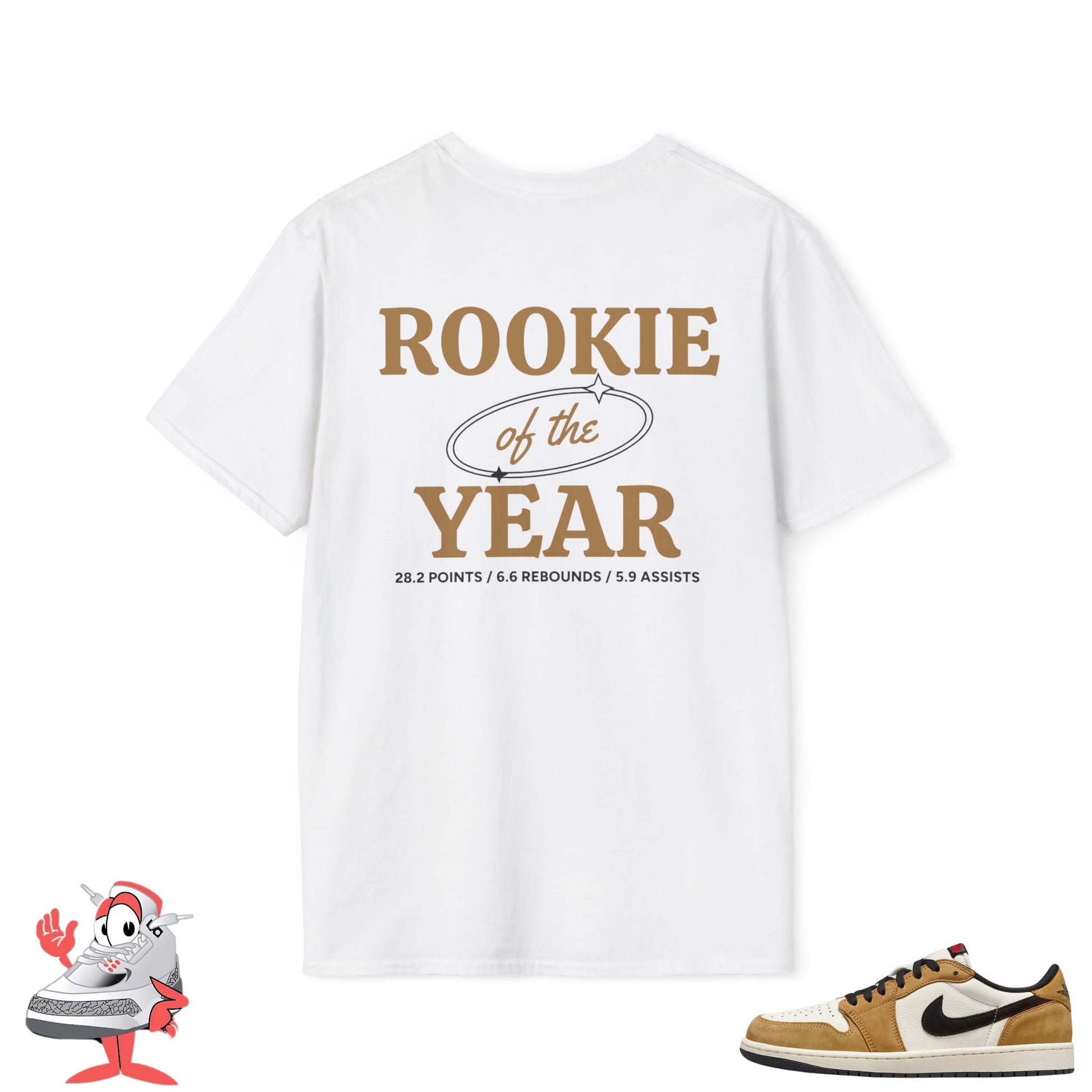 Matching Shirt For Air Jordan Retro 1 Low OG Rookie of the Year Sneaker Match