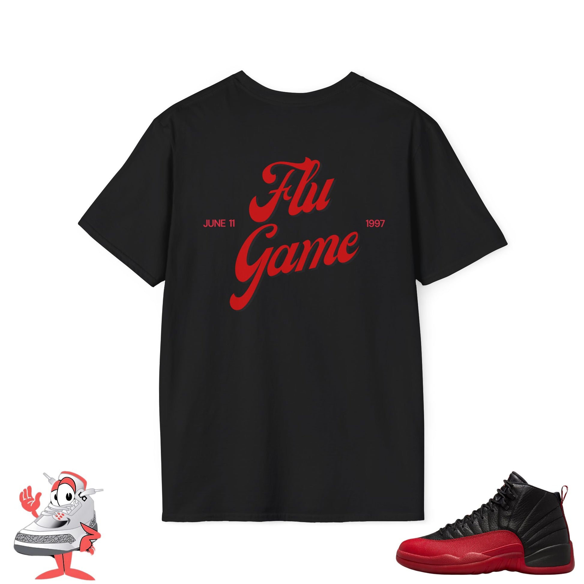 Air Jordan Retro 12 Flu Game Matching T-Shirt Michael Jordan 1997 Finals Nike