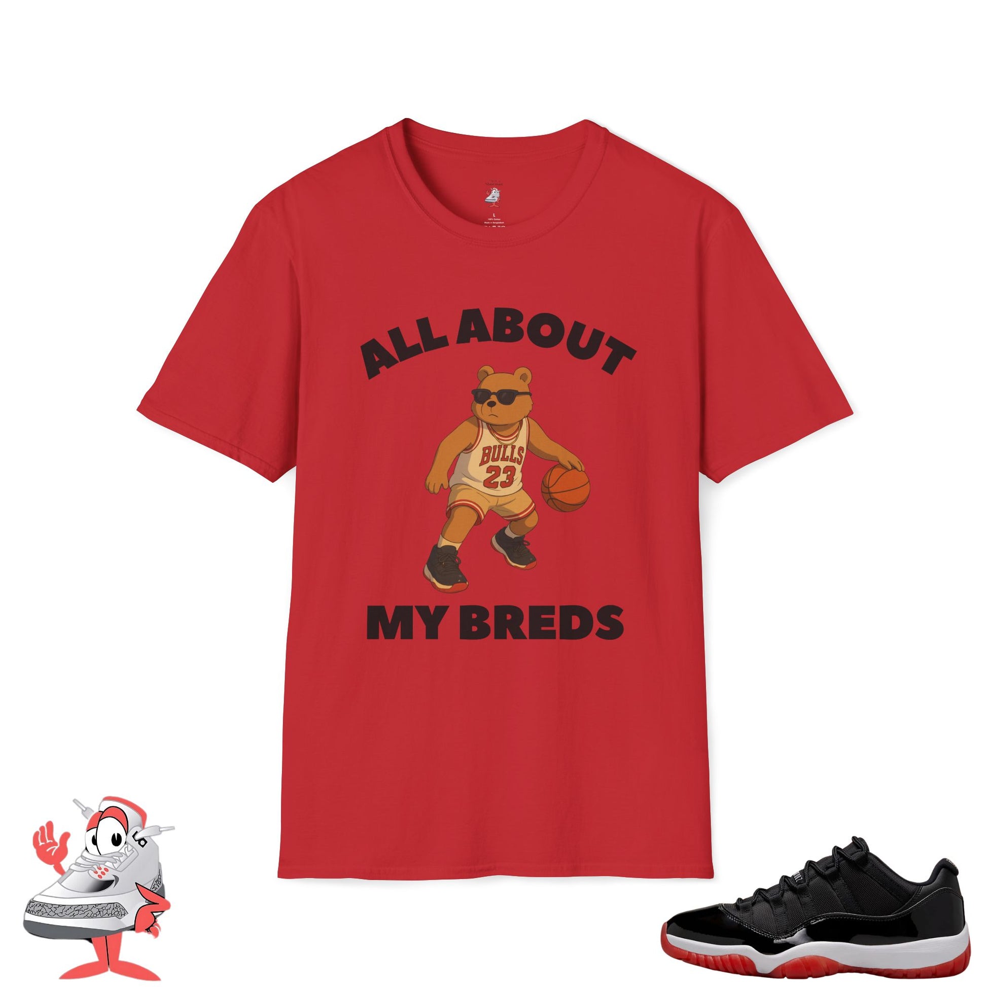 Matching Shirt For Air Jordan Retro 11 Low Bred Sneakers Playoff XI Tee Match