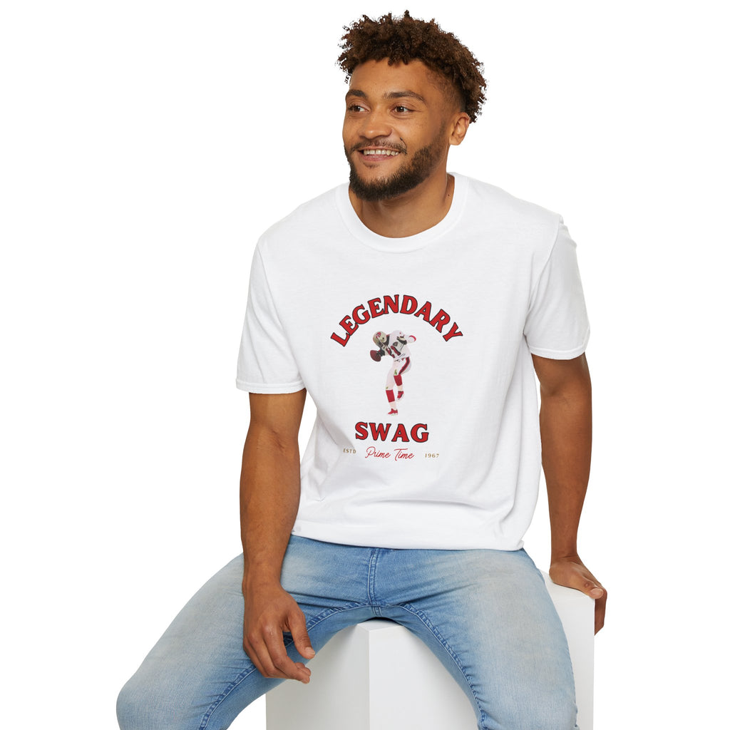 Legendary Swag T-Shirt Matches Nike Air Diamond Turf Prime Red 49ers Tee Deion