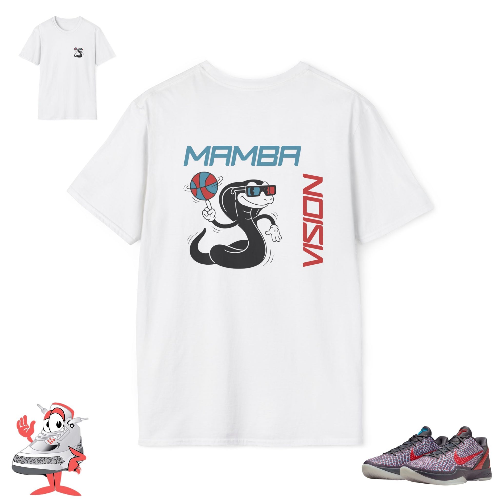 Mamba Vision Shirt Match For Nike Kobe 6 Protro "All-Star 3D" Hollywood VI Tee