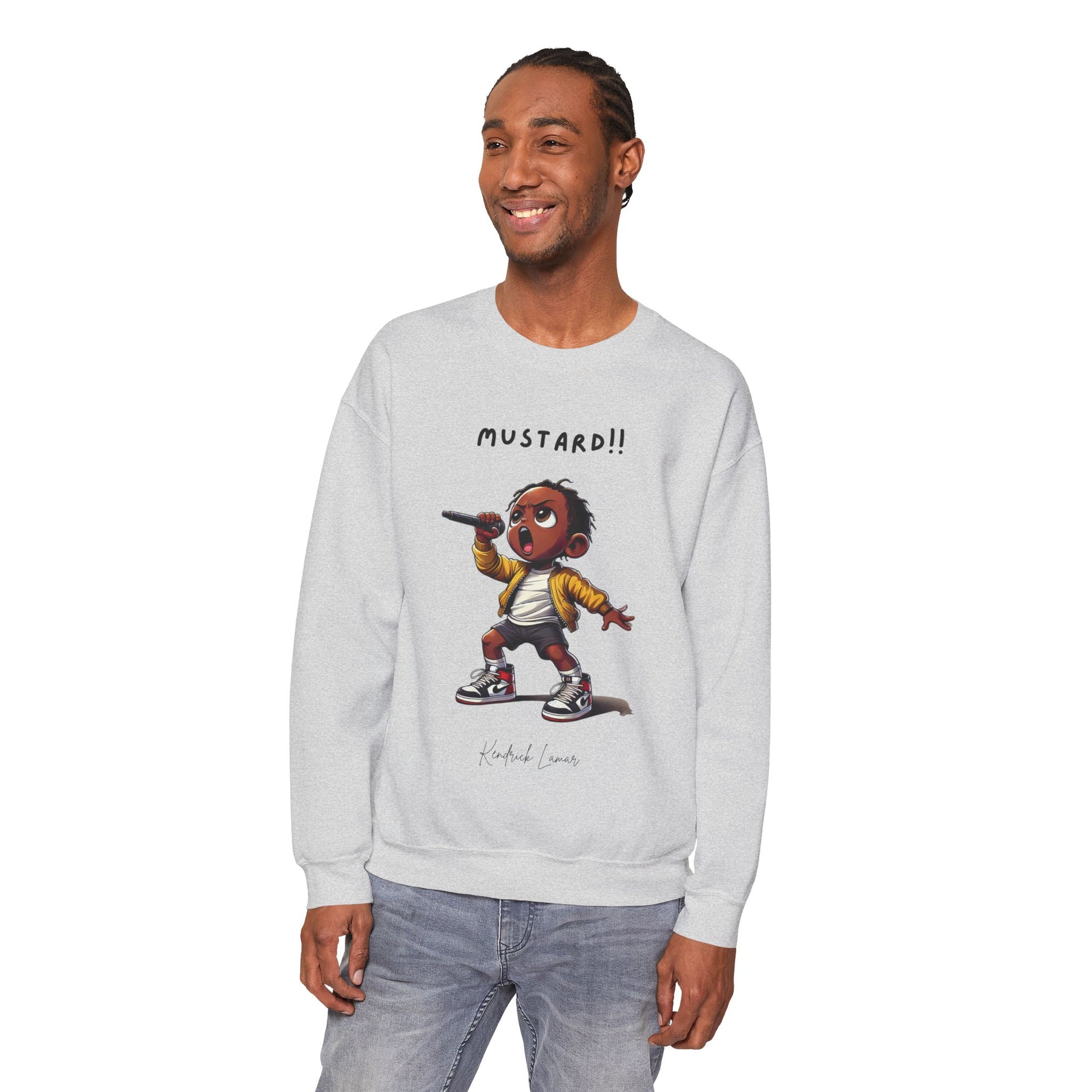 Kendrick Lamar Mustard Crewneck Sweater Not Like Us Hip Hop For Fans Merch Drake