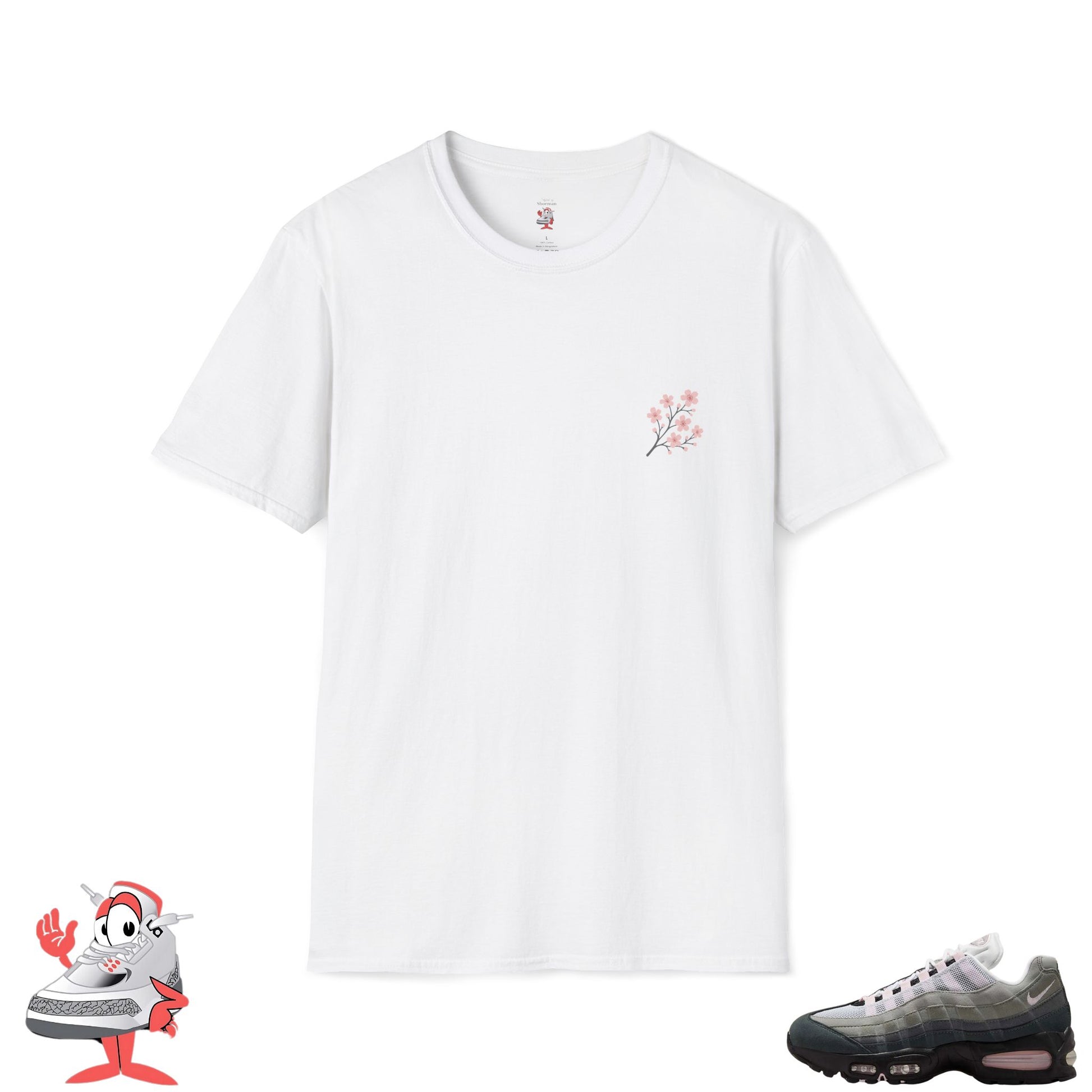 Matching Shirt For Nike Air Max 95 OG Big Bubble Pink Foam Cherry Blossom Tee