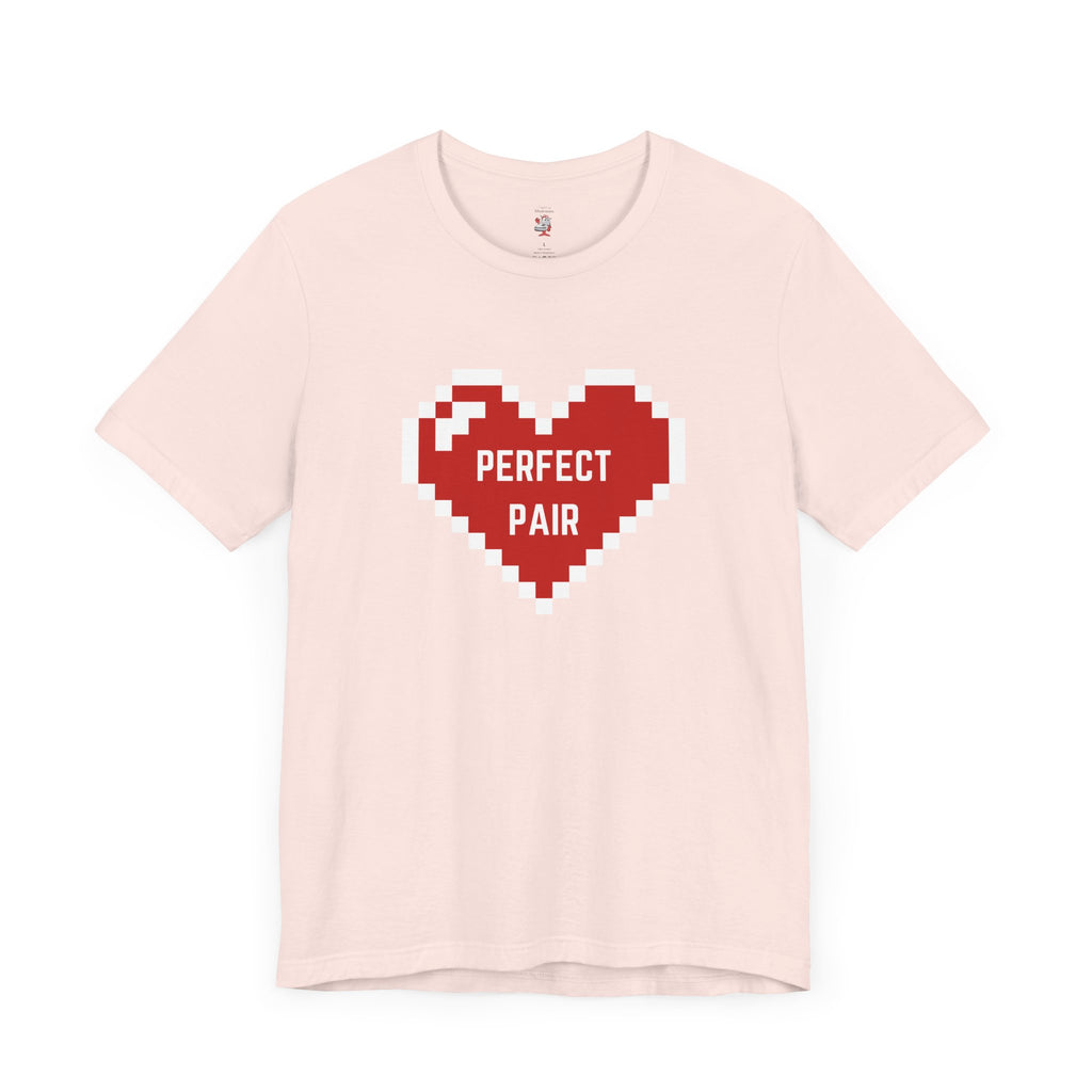 Womens Pixel Heart Perfect Pair Tee Graphic T-Shirt for Nike Valentine's Day