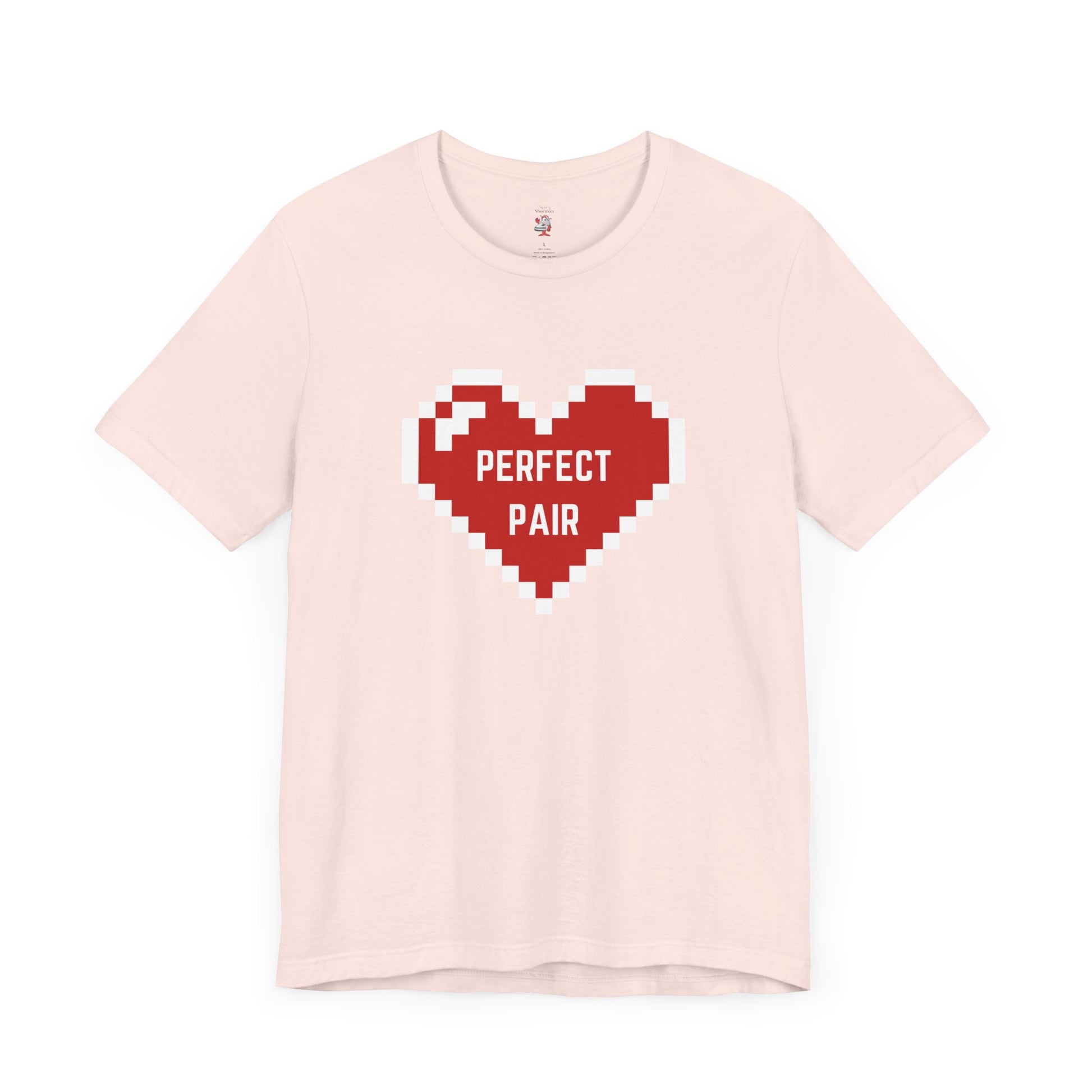 Womens Pixel Heart Perfect Pair Tee Graphic T-Shirt for Nike Valentine's Day