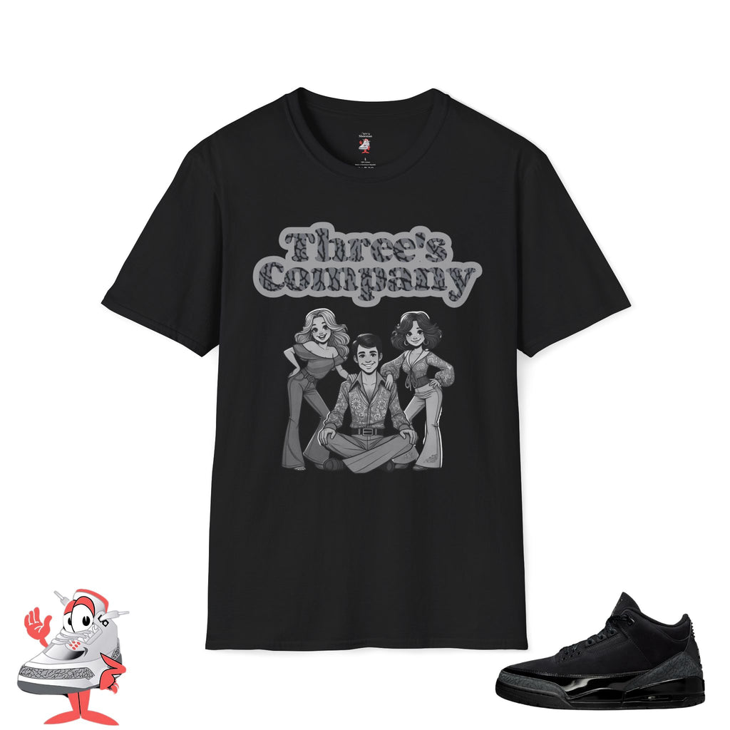 Three's Company Matching Shirt For Jordan Retro 3 Black Cat Unisex T-Shirt Nike