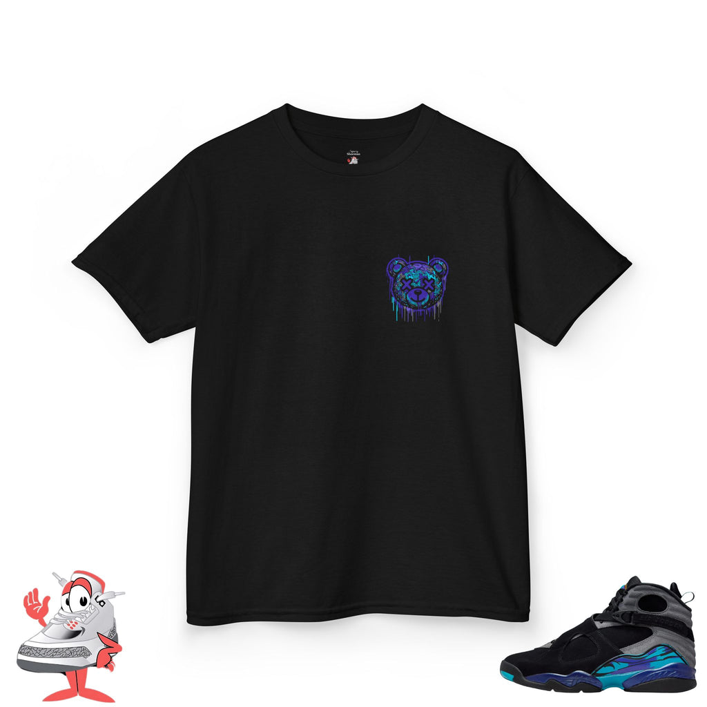 Kids Matching Shirt Nike Air Jordan Retro 8 Aqua Black Purple Sneaker Match Tee