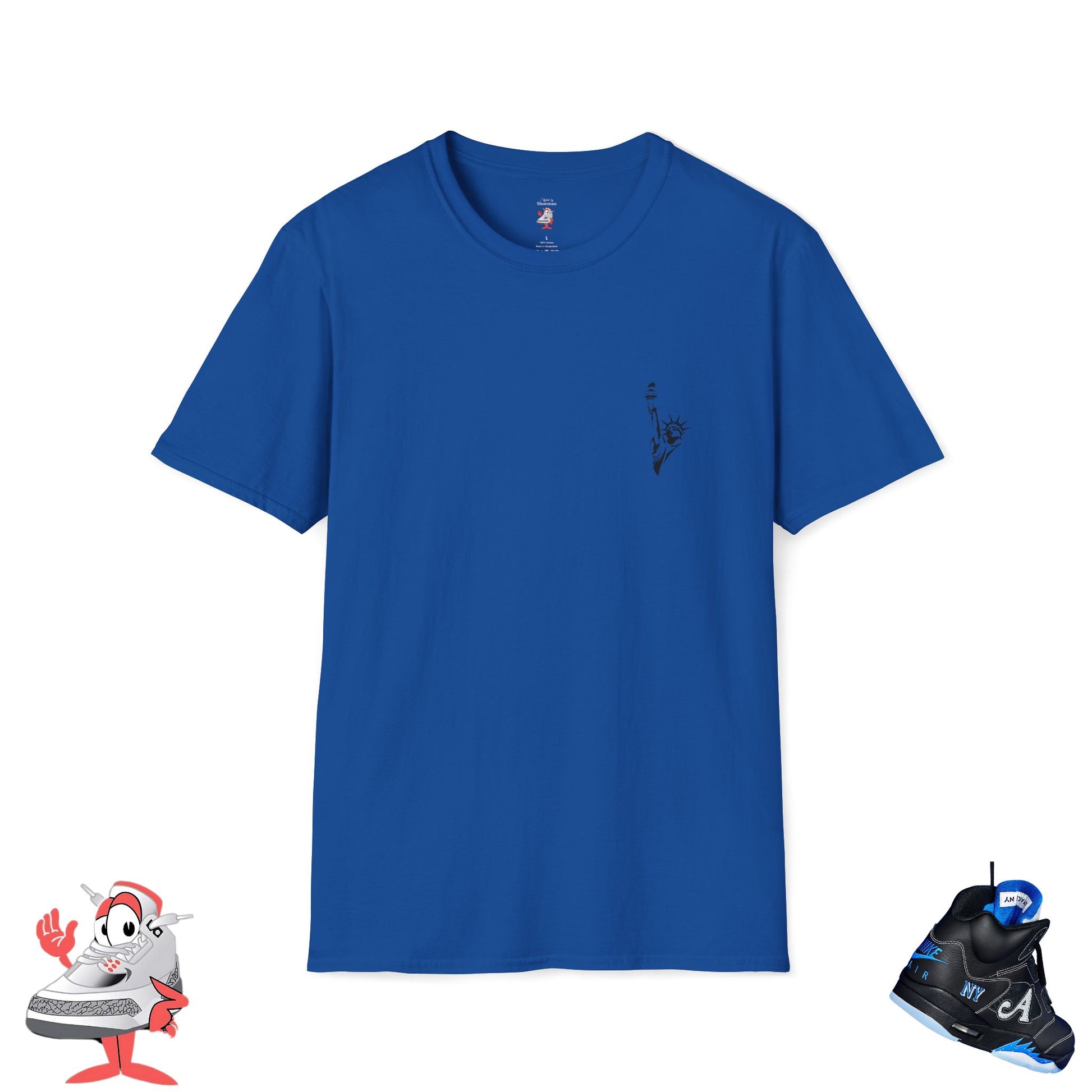 Matching Shirt For Awake NY x Air Jordan Retro 5 Black Racer Blue Sneaker Match