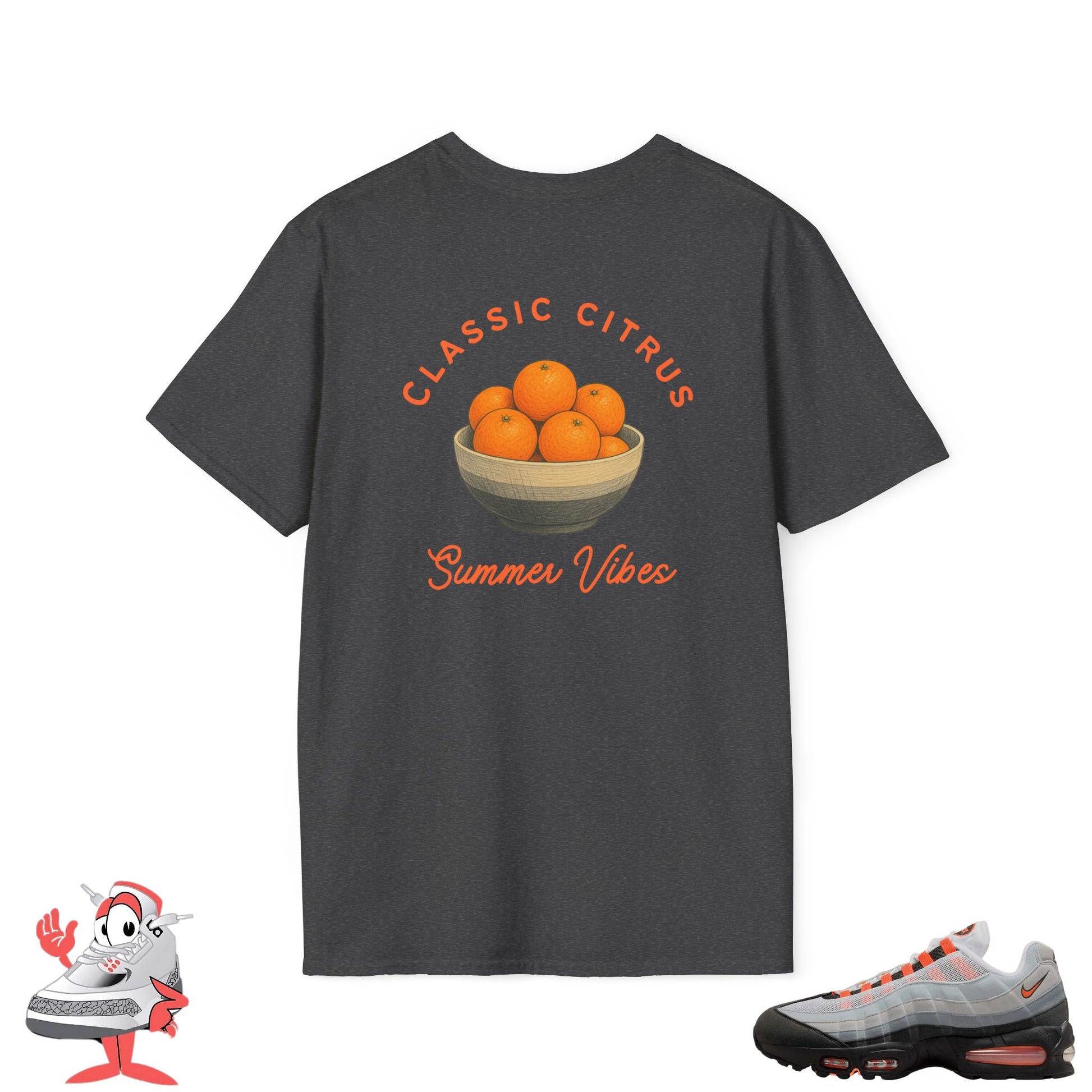 Matching Tee Nike Air Max 95 Bright Mandarin OG Big Bubble Sneaker Orange Shirt