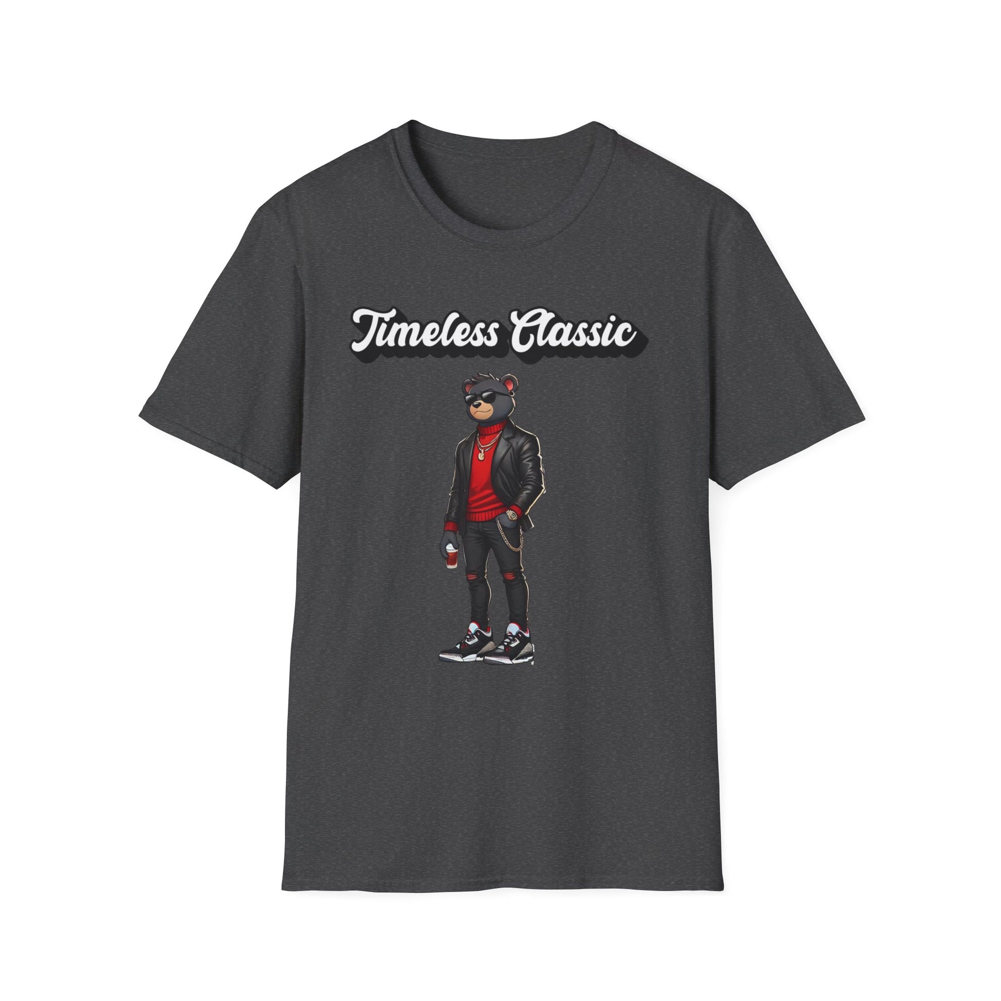 Retro 3 Black Cement Graphic T-Shirt Jordan Streetwear Sneaker Tee Unisex Bear