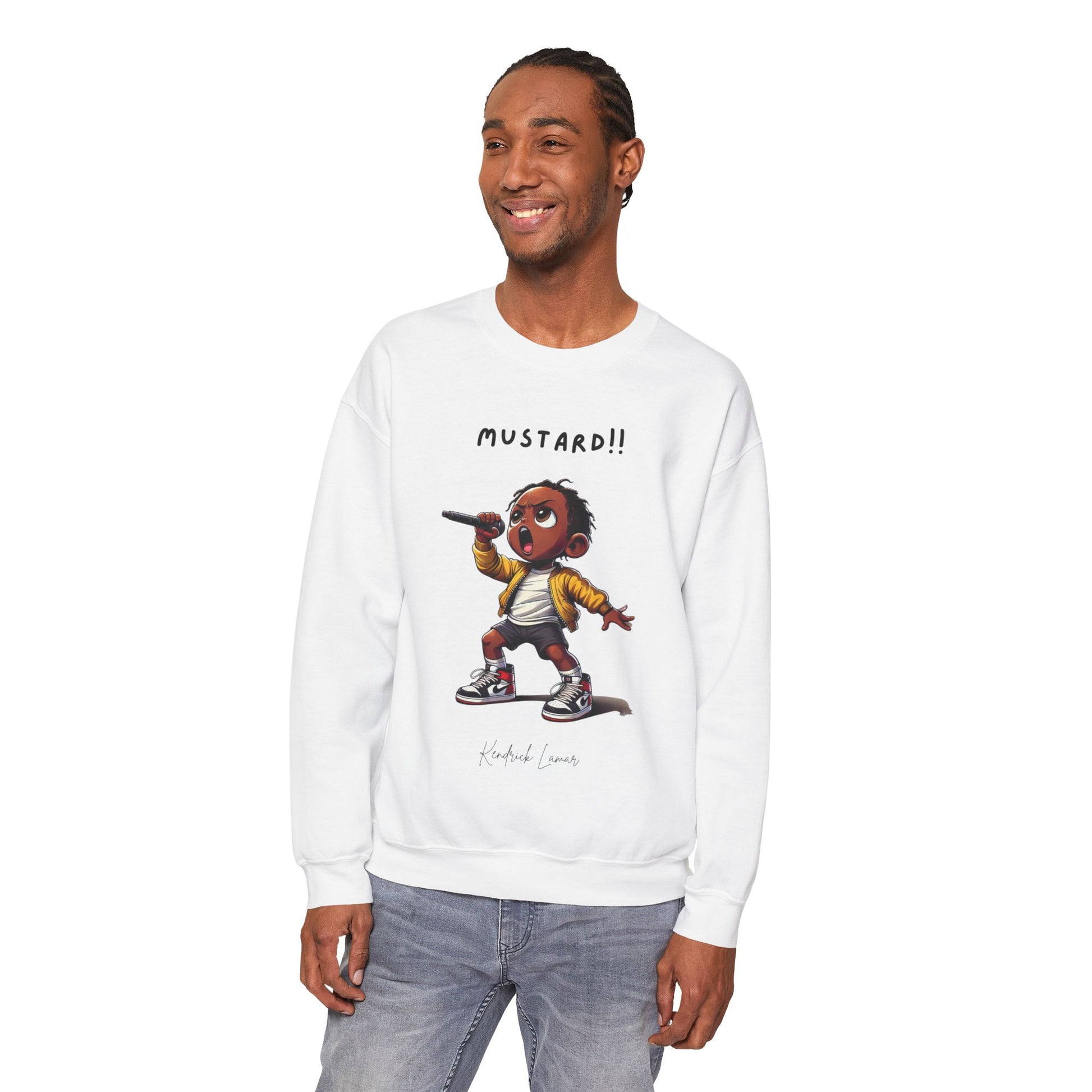 Kendrick Lamar Mustard Crewneck Sweater Not Like Us Hip Hop For Fans Merch Drake