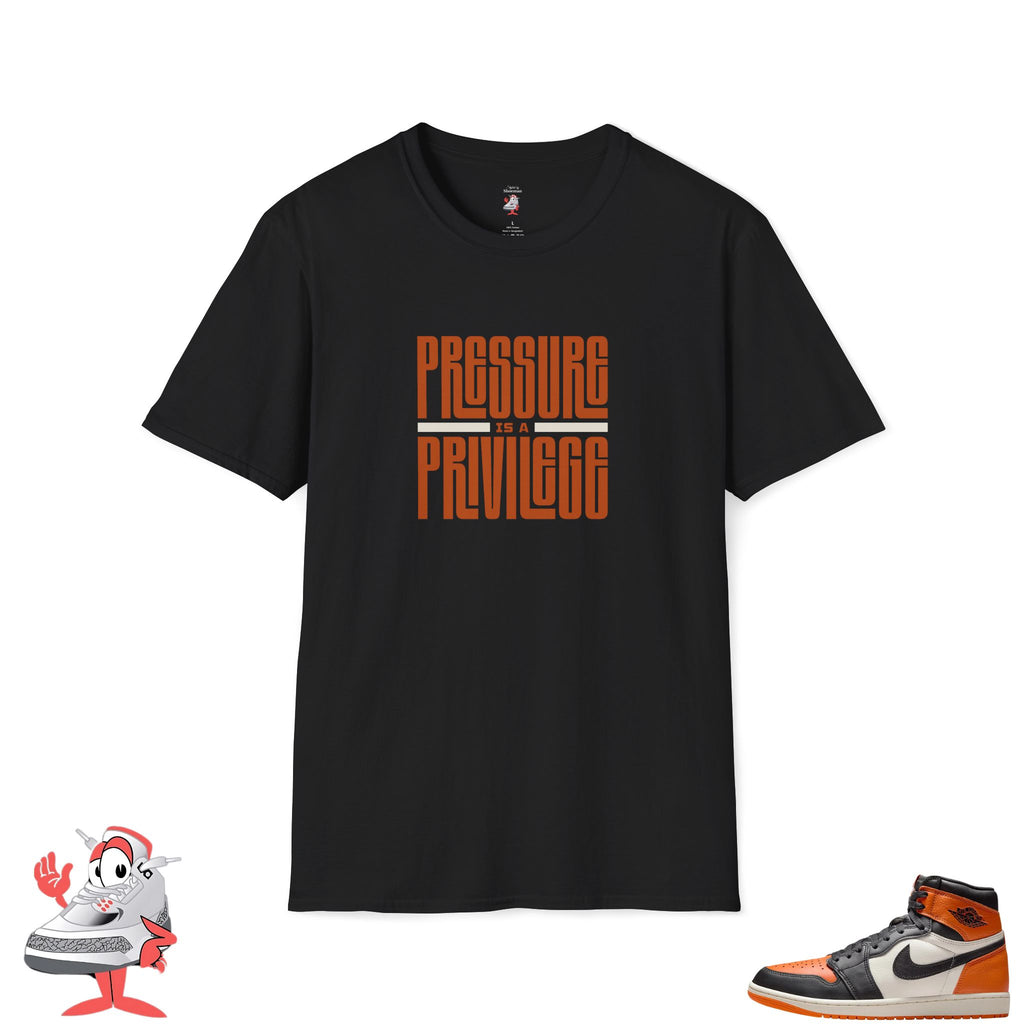 Matching Shirt For Air Jordan Retro 1 Shattered Backboard Black Orange White Tee
