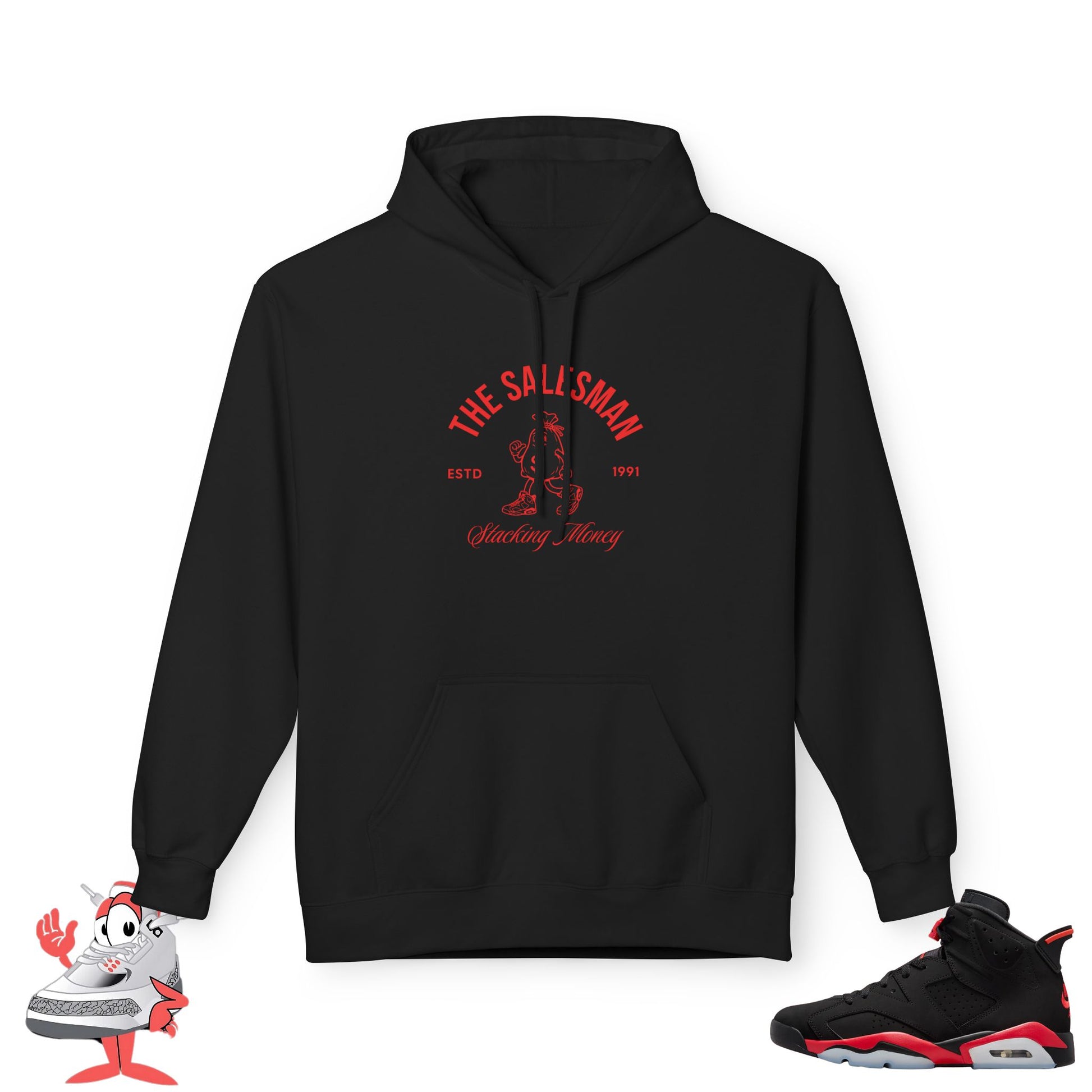 The Salesman Hoodie Premium Streetwear to Match Jordan Retro 6 Reverse Infrared