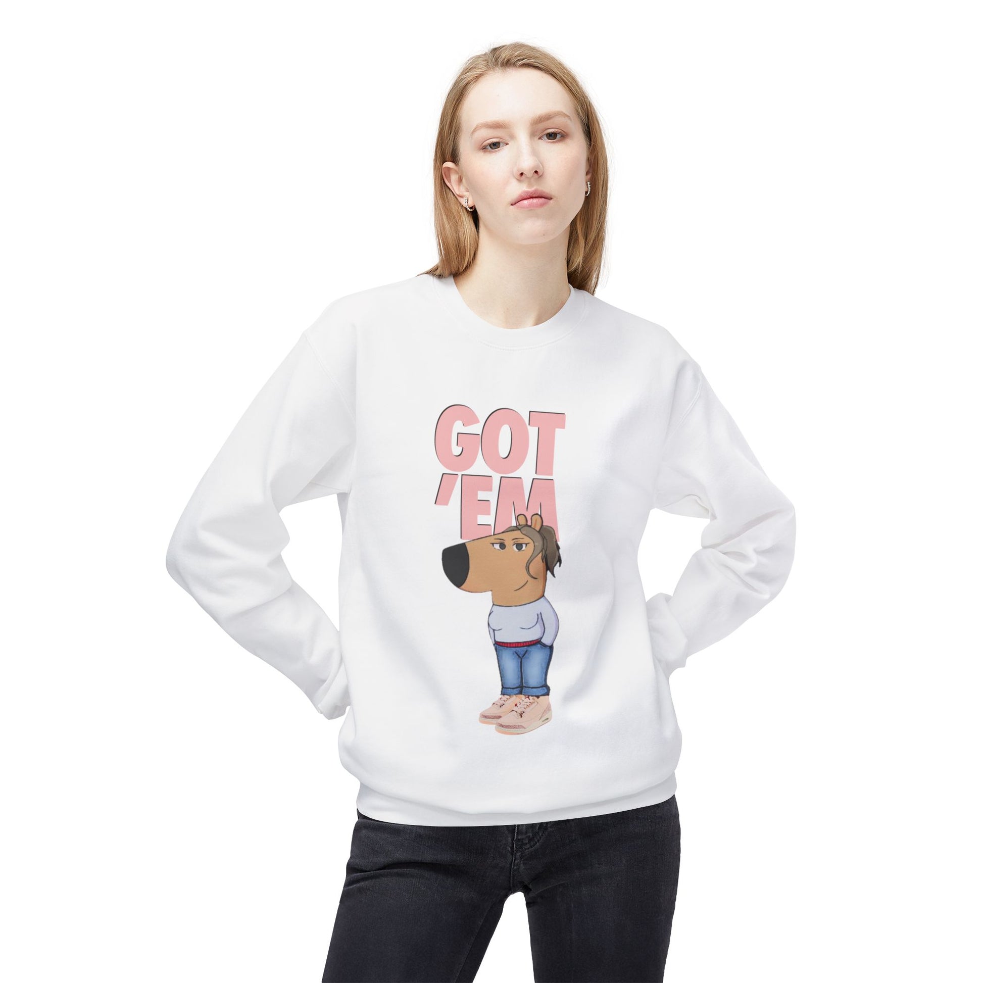 Womens Jordan Retro 3 Valentines Day Got Em Chill GirlGraphic Crewneck Sweater