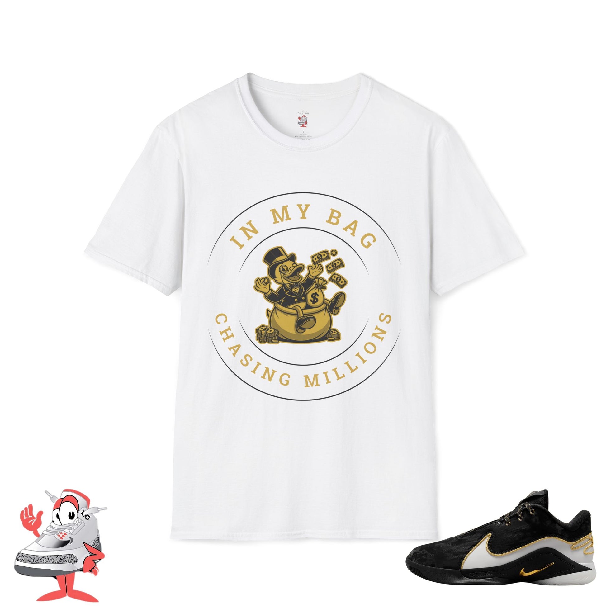 In My Bag Matching Shirt For Nike Lebron 22 Mogul Unisex Tee Black Gold Sneaker