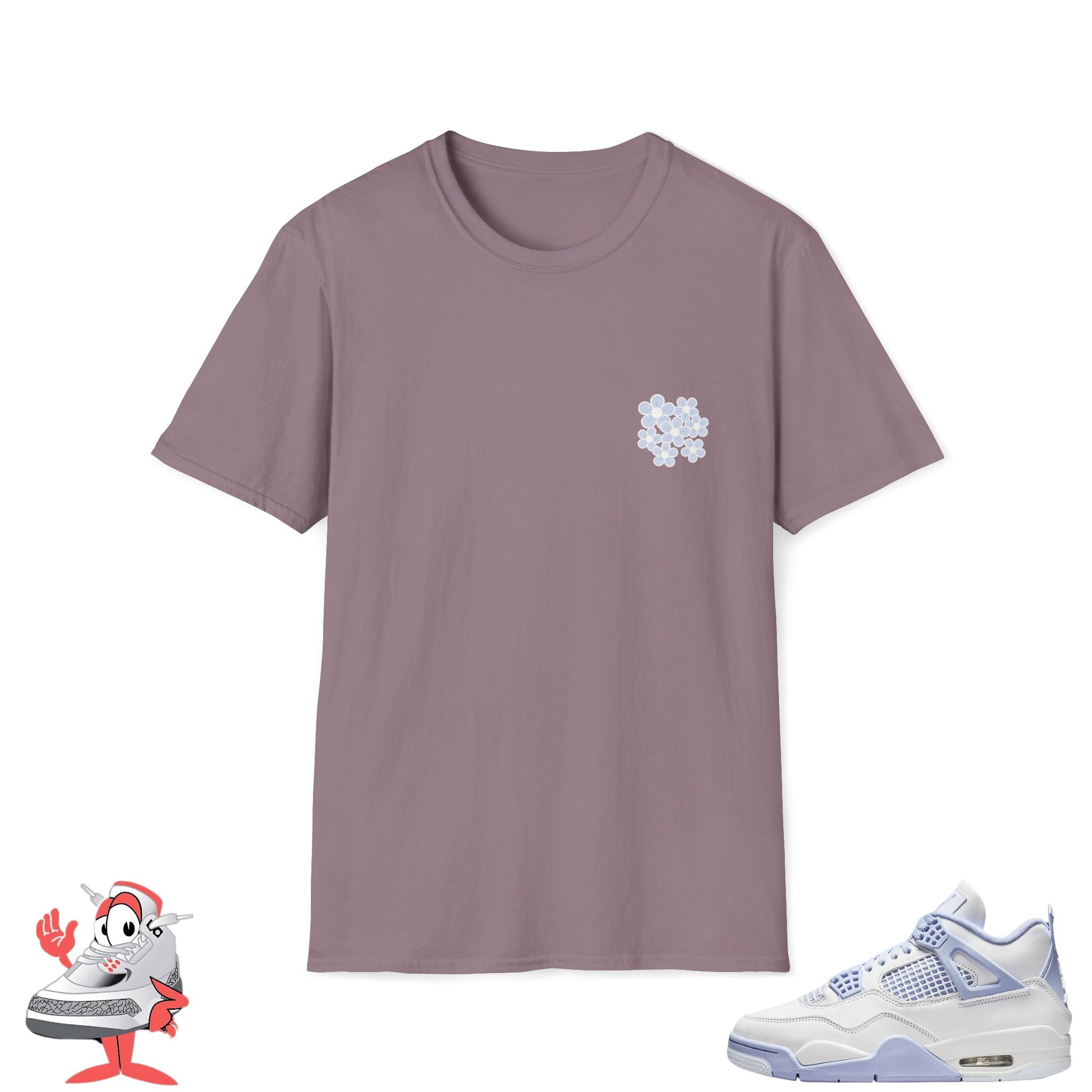 Matching Shirt For Air Jordan Retro 4 Forget Me Not Sneakers Mothers Day Shoe