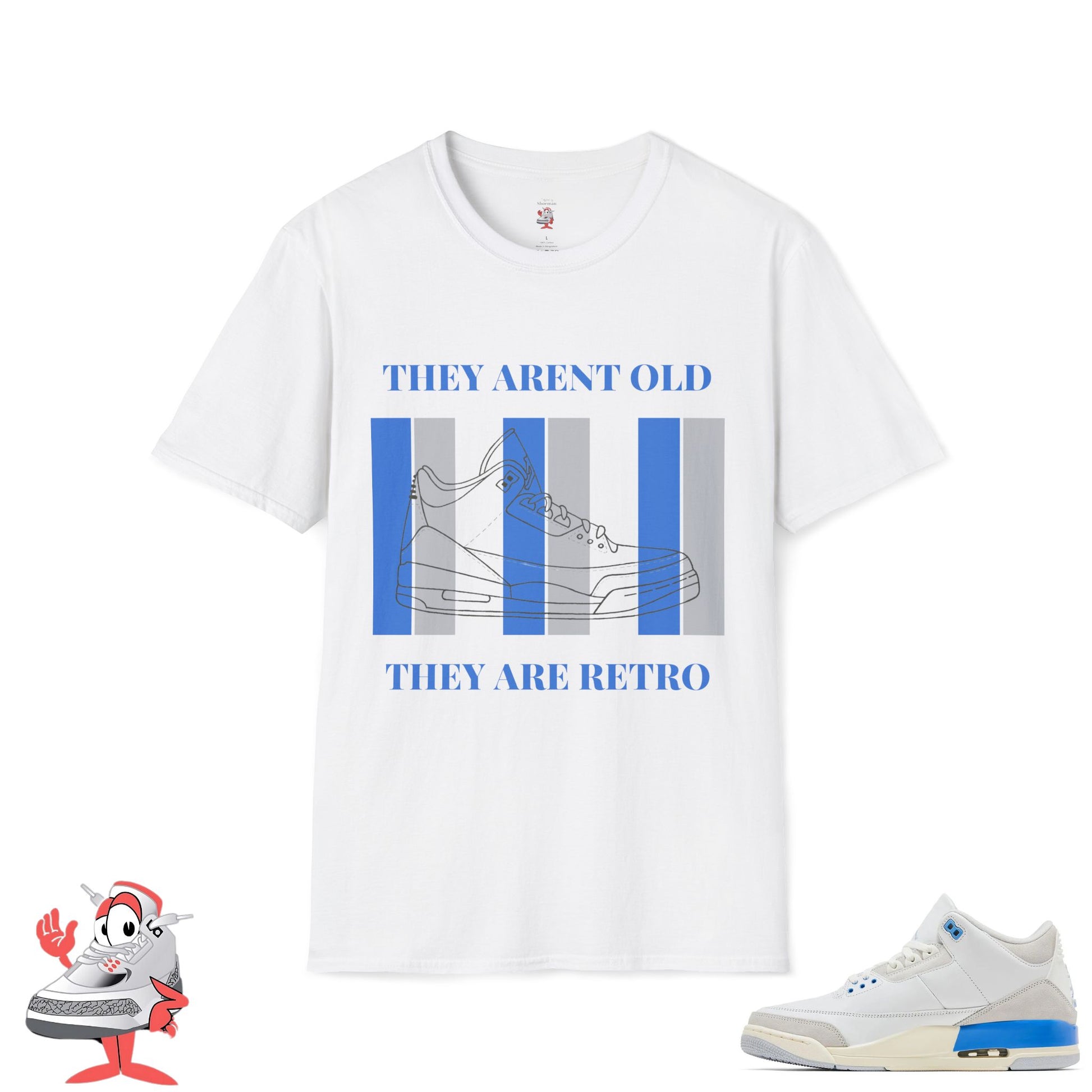 Air Jordan Retro 3 Lucky Shorts Matching Shirt Not Old Retro Tee Nike White Blue