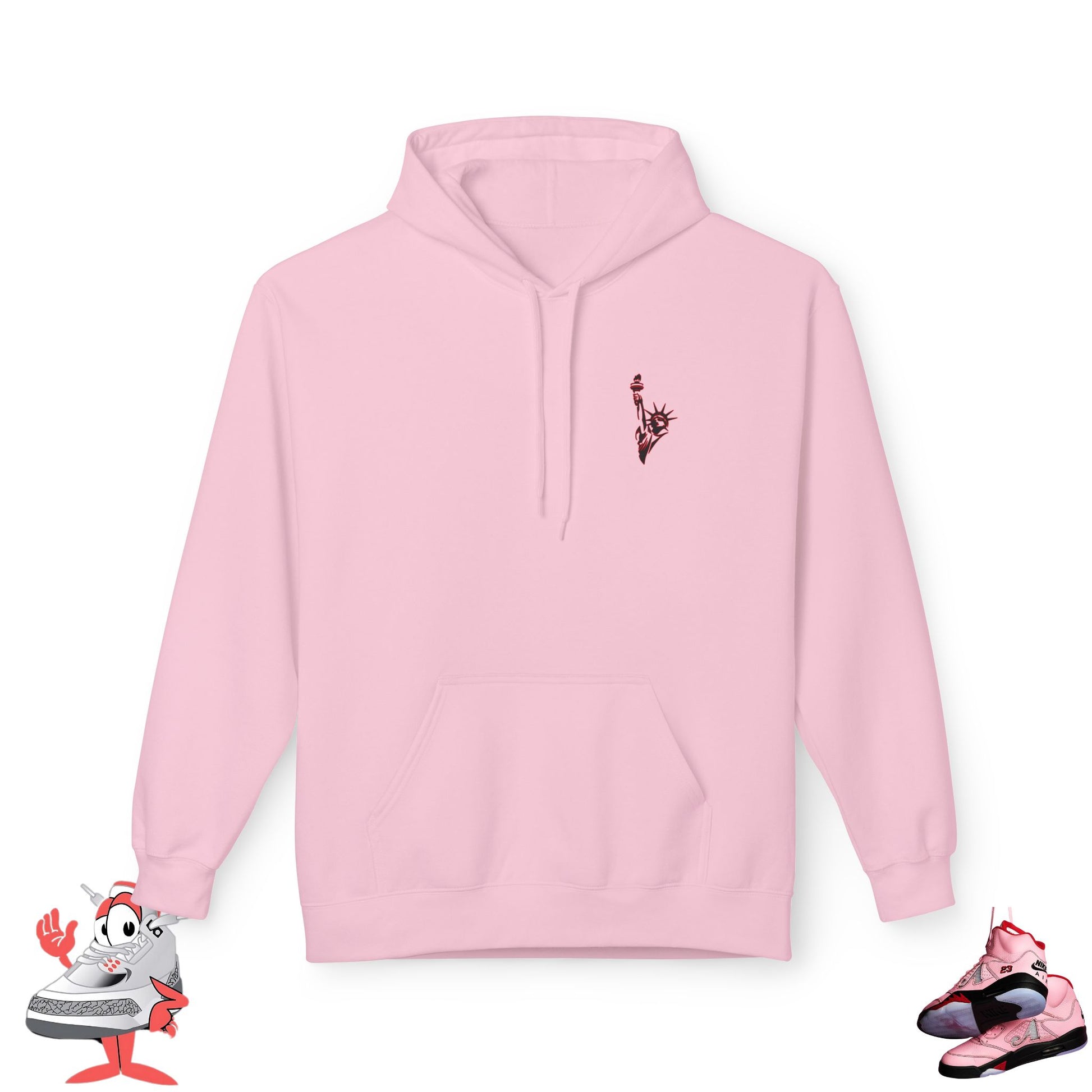 Matching Hoodie for Awake NY x Air Jordan Retro 5 Arctic Pink - ‘Wide Awake’ Hoodie – NYC Skyline Streetwear - Retro V Match