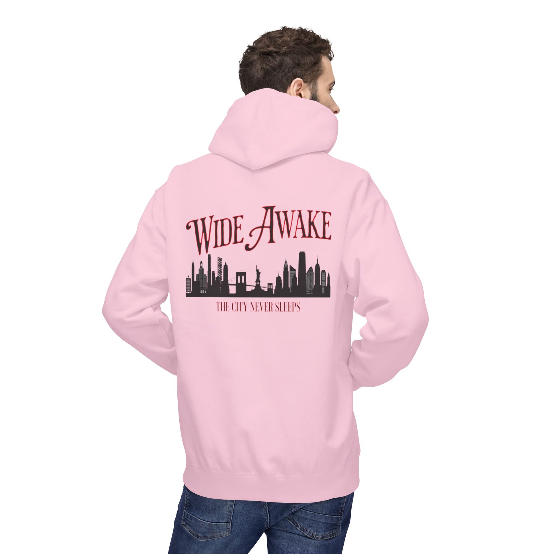 Matching Hoodie for Awake NY x Air Jordan Retro 5 Arctic Pink - ‘Wide Awake’ Hoodie – NYC Skyline Streetwear - Retro V Match