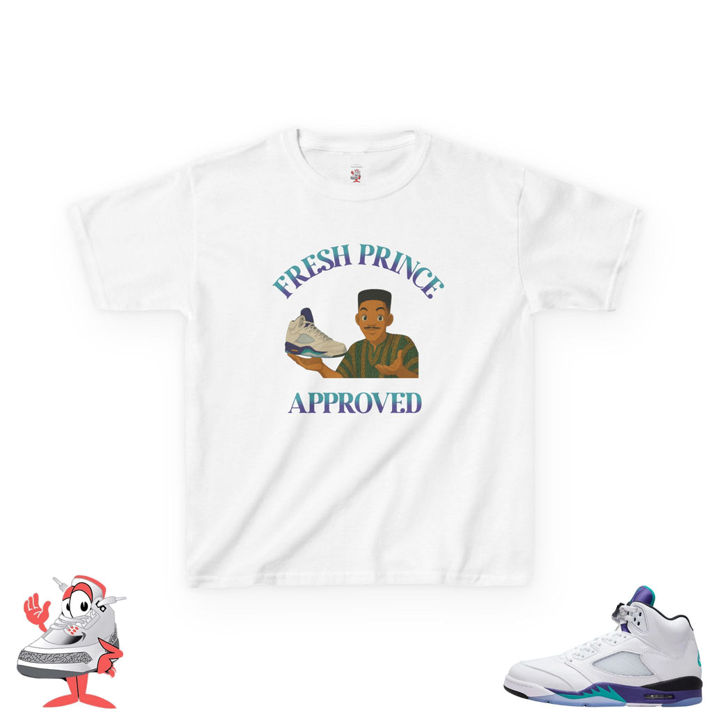 Kids Matching Shirt For Air Jordan Retro 5 Grape Sneaker Match Tee Fresh Prince