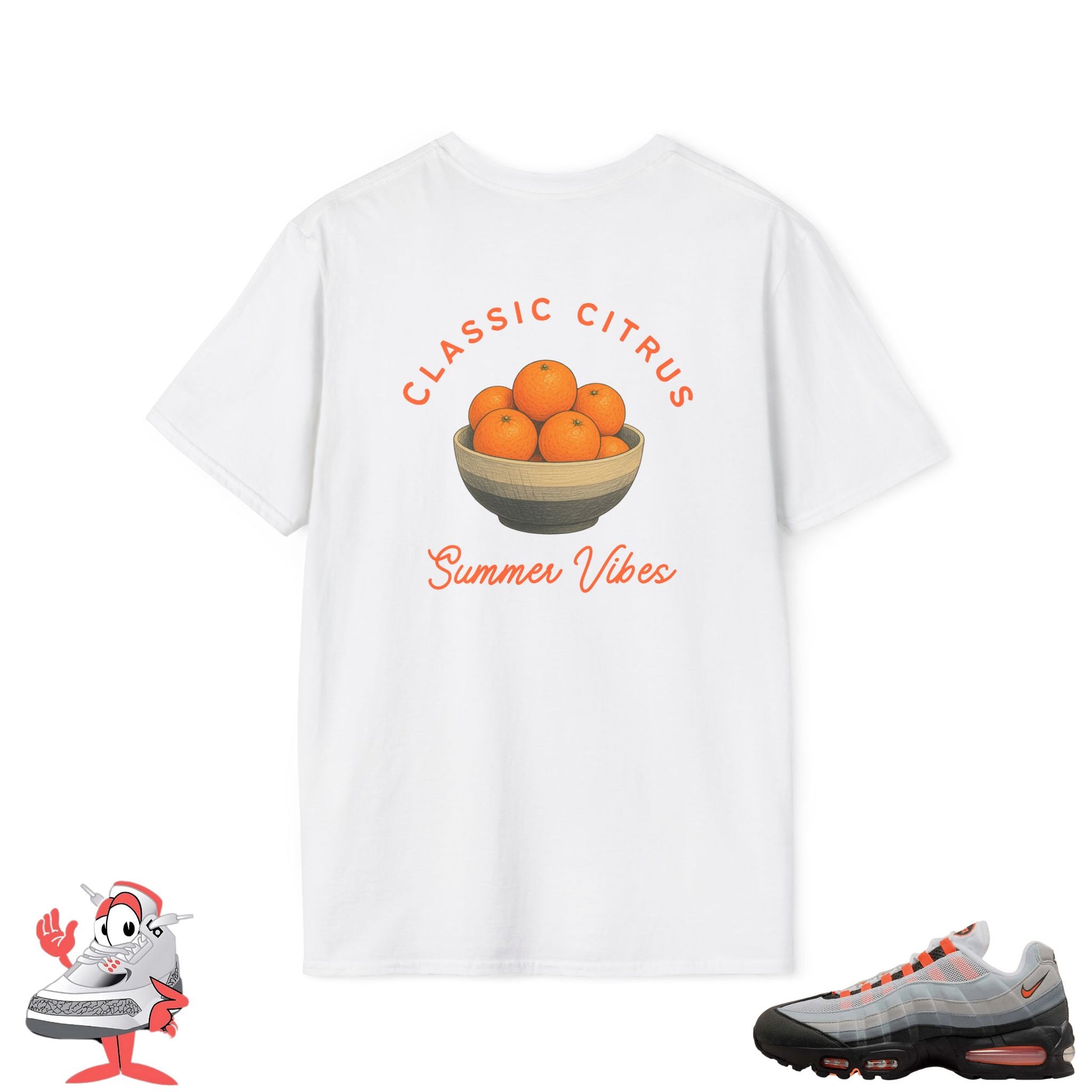 Matching Tee Nike Air Max 95 Bright Mandarin OG Big Bubble Sneaker Orange Shirt