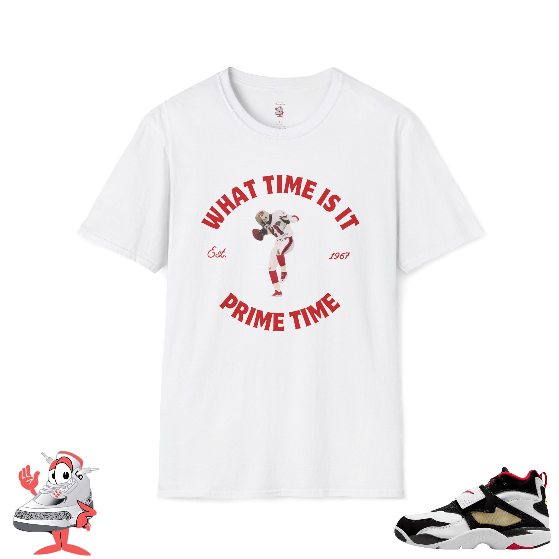Prime Time T-Shirt Matches Nike Diamond Turf Falcons 49ers Shoes Deion Sanders