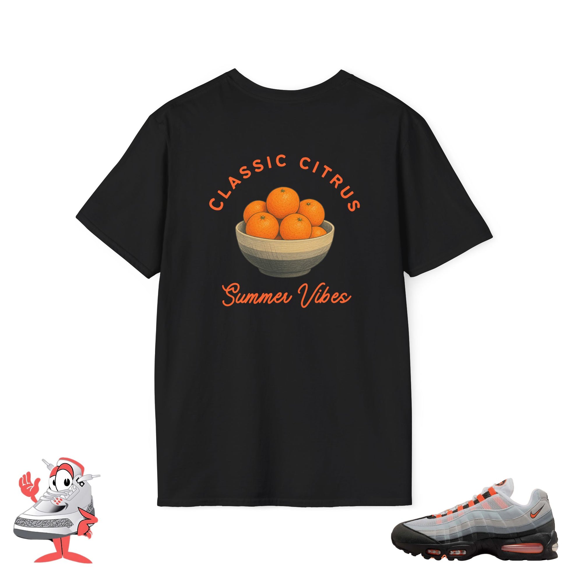 Matching Tee Nike Air Max 95 Bright Mandarin OG Big Bubble Sneaker Orange Shirt