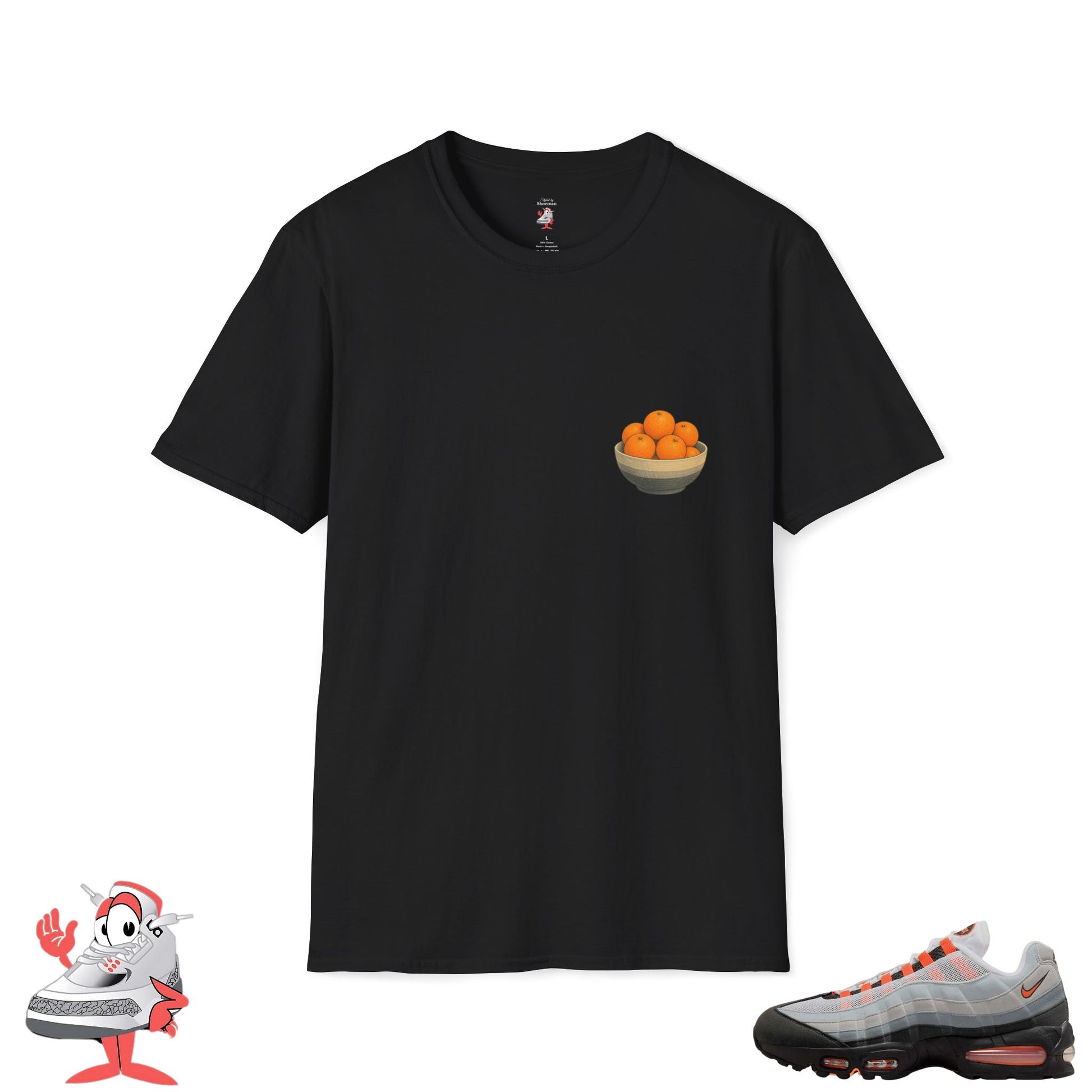 Matching Tee Nike Air Max 95 Bright Mandarin OG Big Bubble Sneaker Orange Shirt