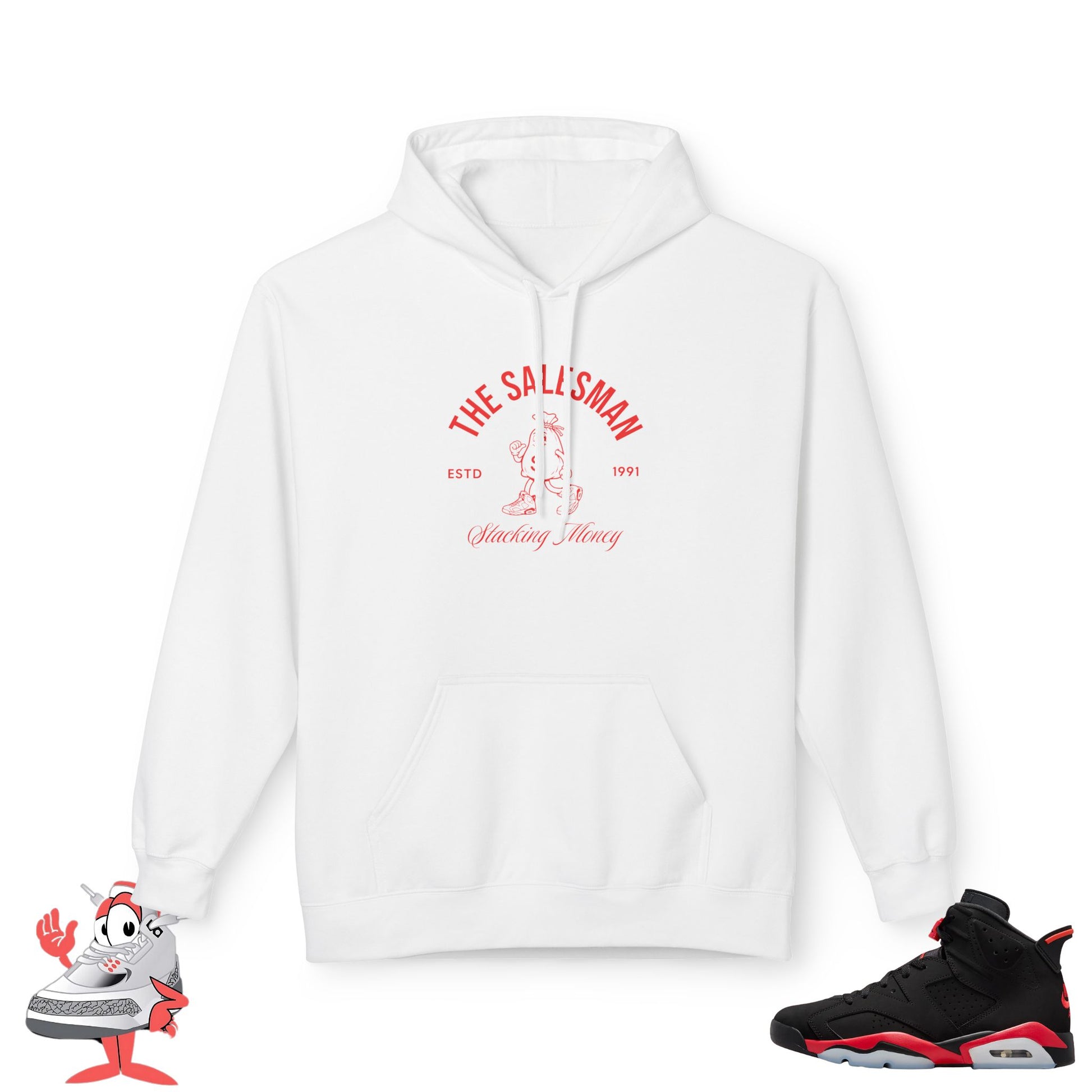 The Salesman Hoodie Premium Streetwear to Match Jordan Retro 6 Reverse Infrared