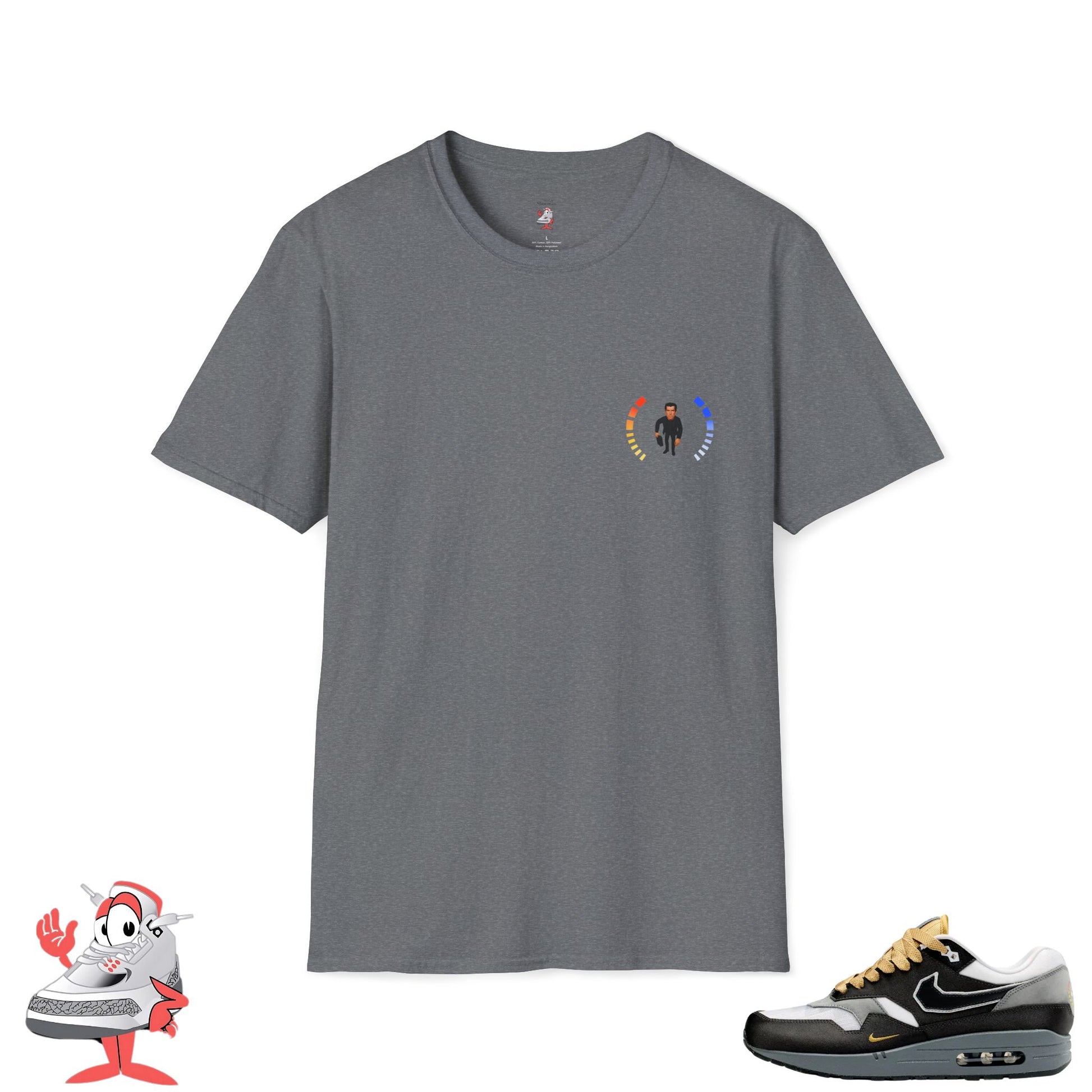 Matching Shirt For Nike Air Max 1 Big Head Mode T-Shirt Goldeneye 007 Match Tee