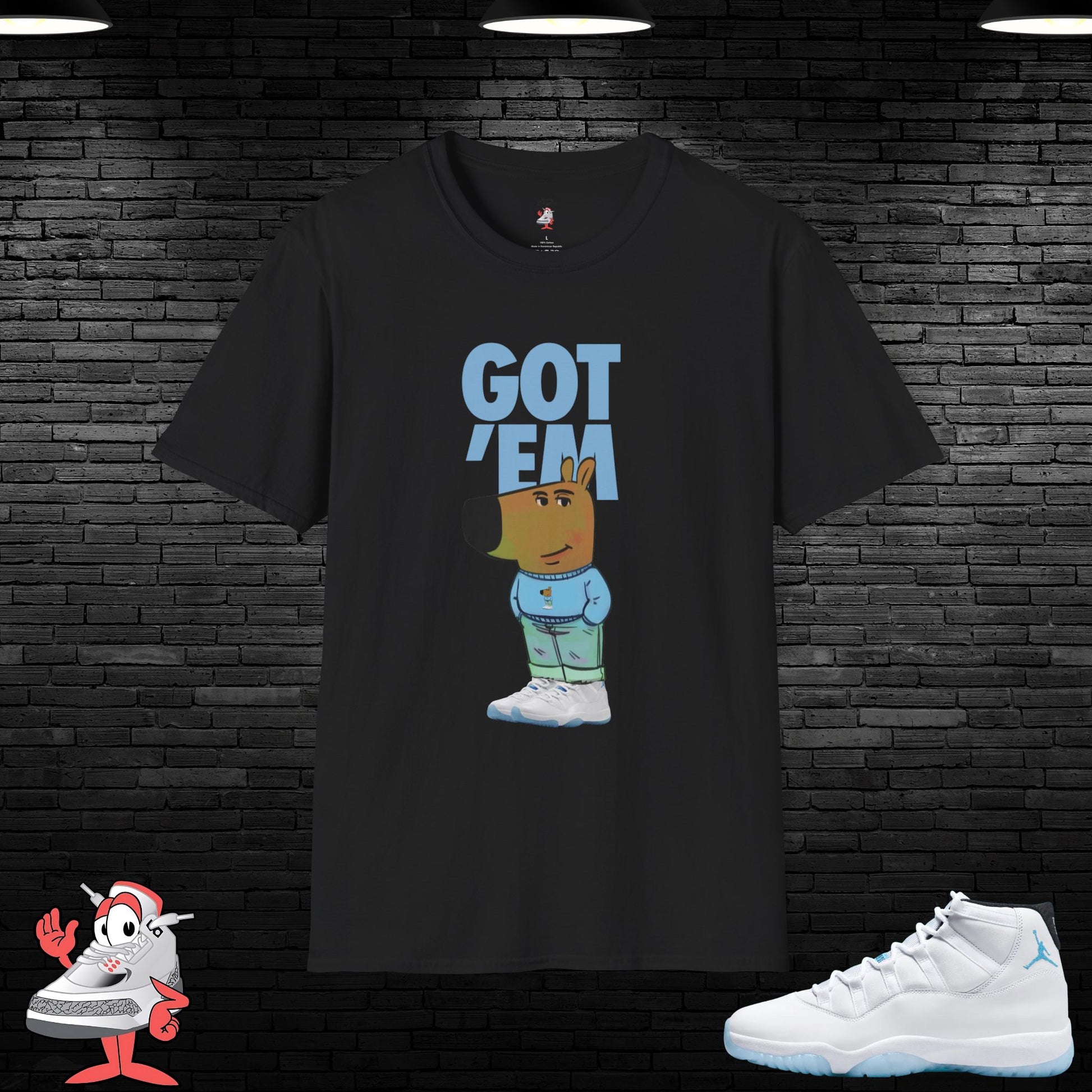 Legend Blue Jordan Retro 11 Matching T-Shirt Tee Chill Guy Unisex Sneaker Tee XI