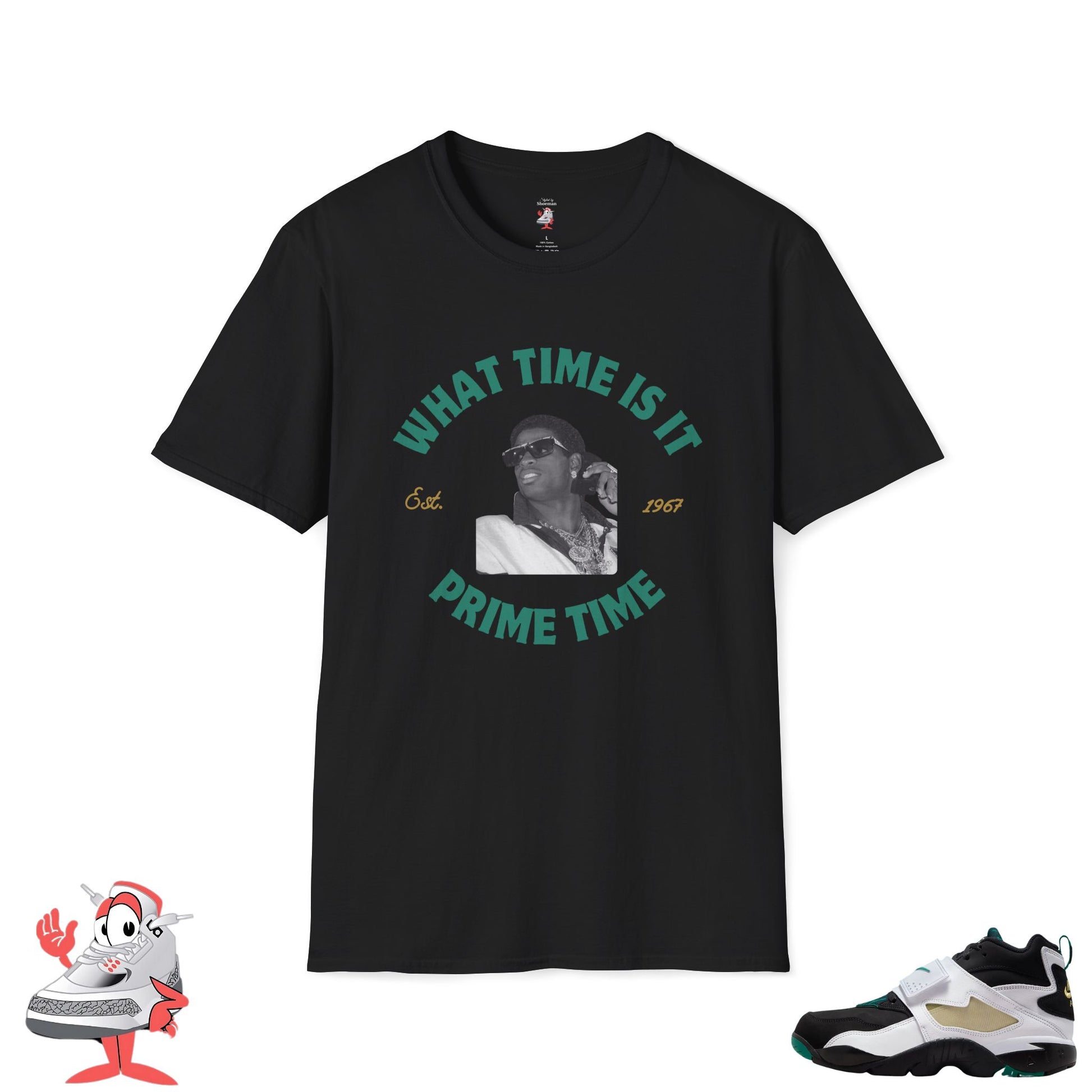 Matching Shirt Nike Air Diamond Turf Emerald Prime Time T-Shirt Deion Sanders