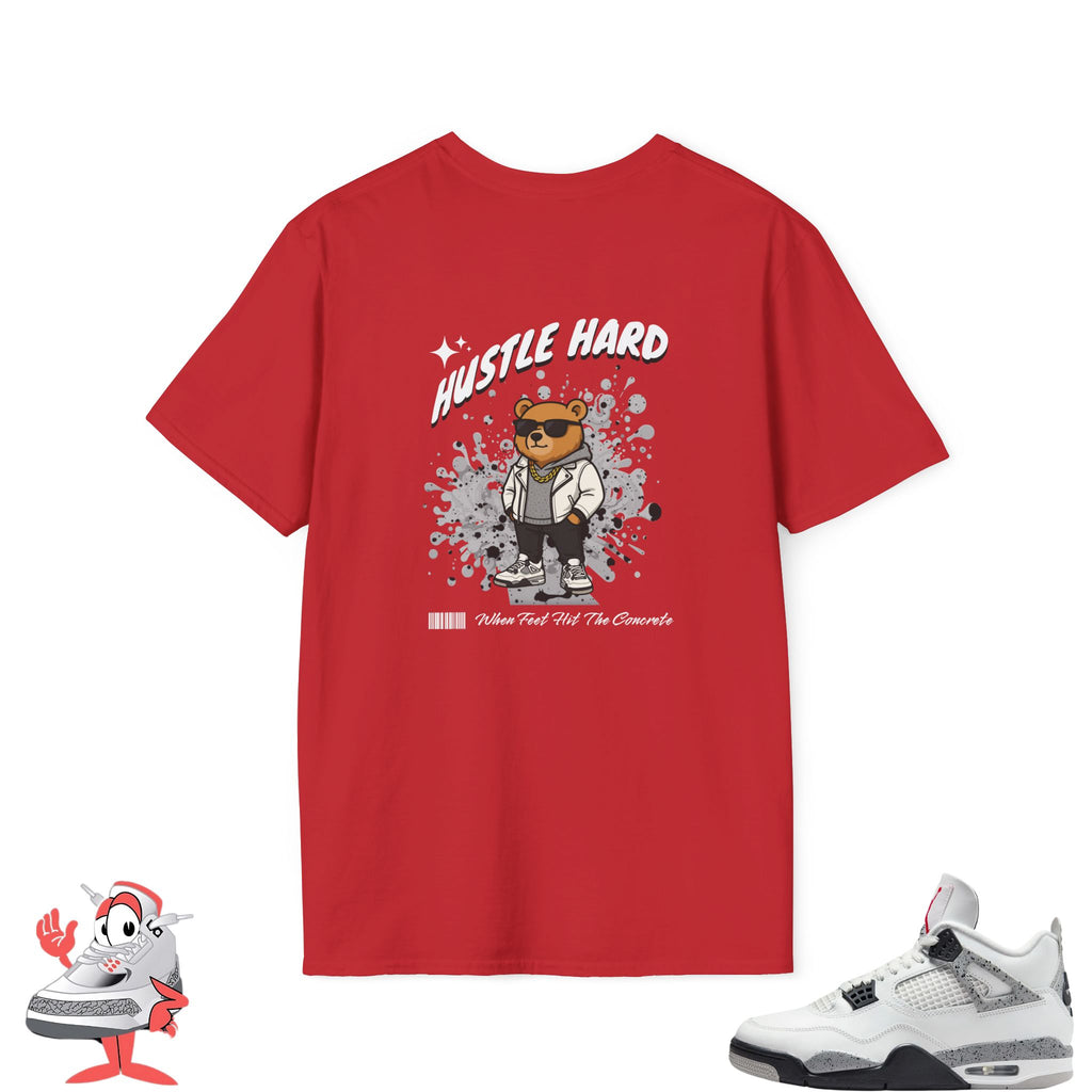 Matching Shirt For Air Jordan Retro 4 White Cement OG IV Tee Vintage Nike Hustle