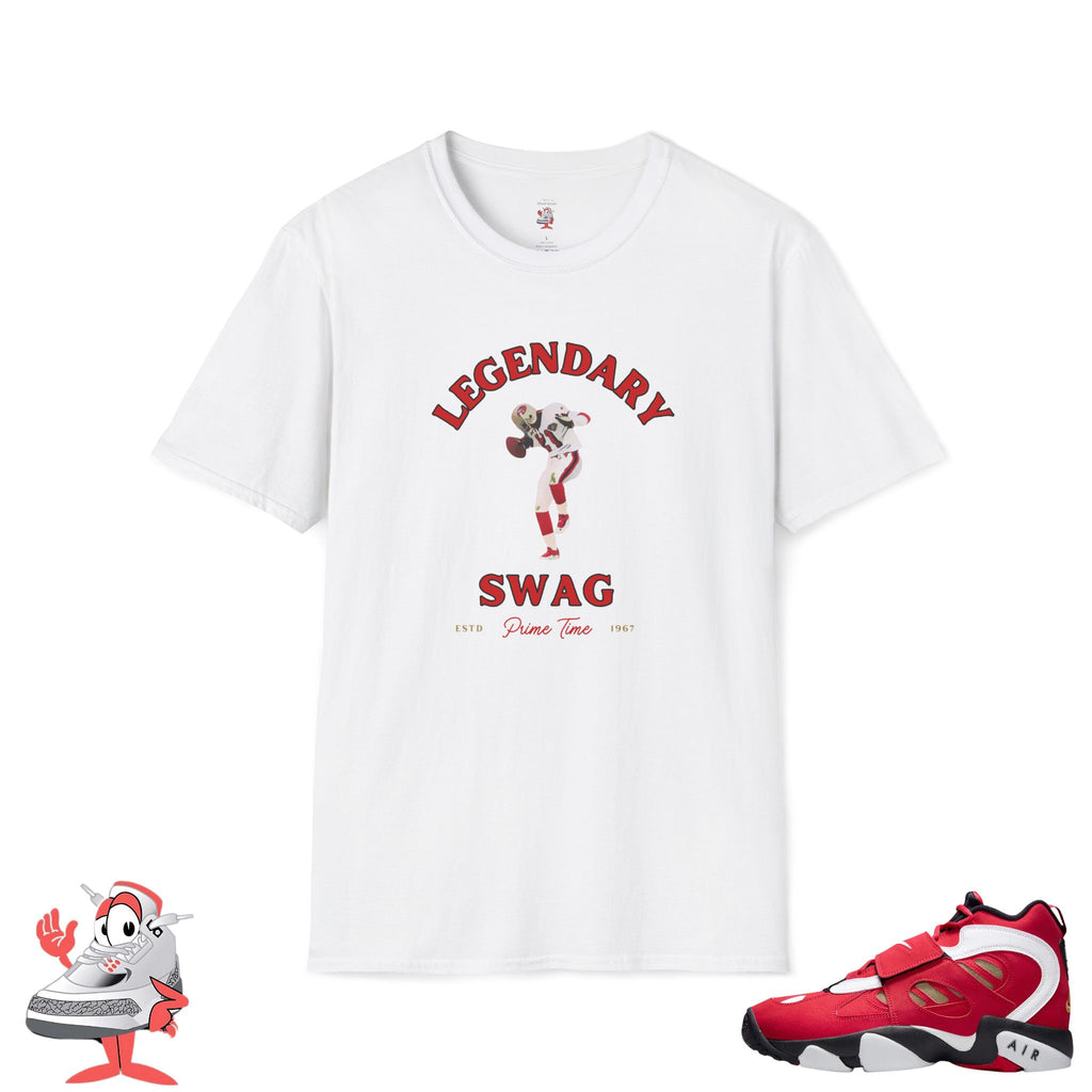 Legendary Swag T-Shirt Matches Nike Air Diamond Turf Prime Red 49ers Tee Deion