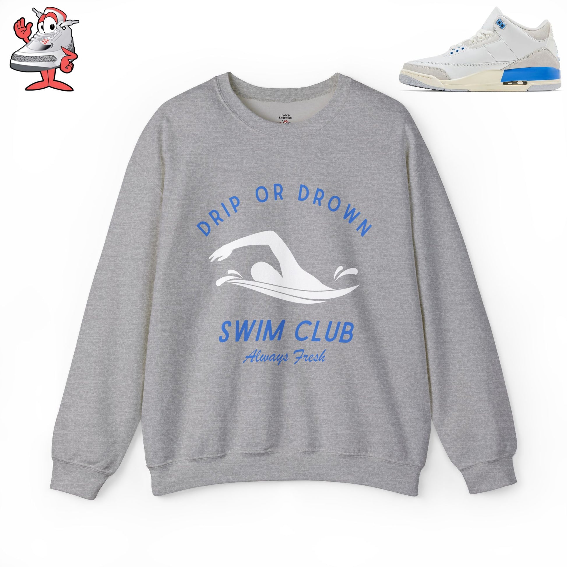 Air Jordan Retro 3 Lucky Shorts Matching Sweater Drip Or Drown Swim Club Nike