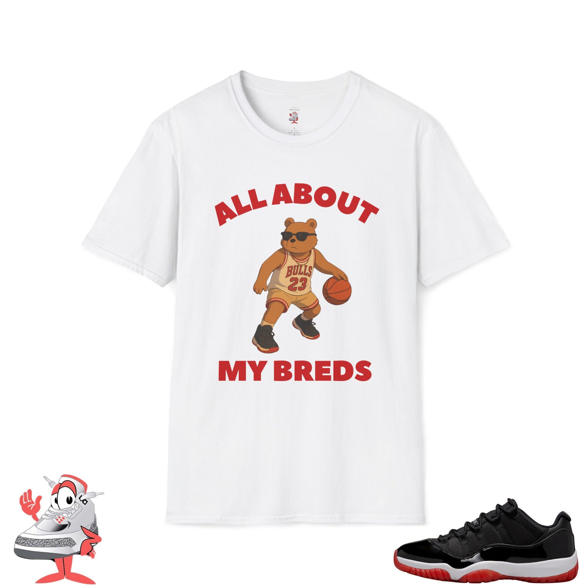 Matching Shirt For Air Jordan Retro 11 Low Bred Sneakers Playoff XI Tee Match