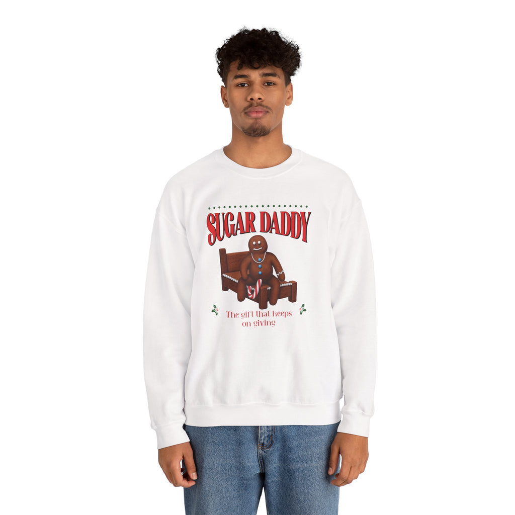 Funny Sugar Daddy Gingerbread Christmas Sweater Holiday Crewneck Sweatshirt