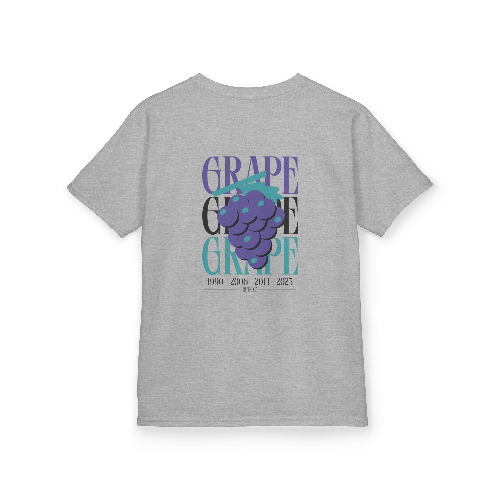 Kids Matching Shirt For Air Jordan Retro 5 Grape Sneaker Match Tee 90s Youth
