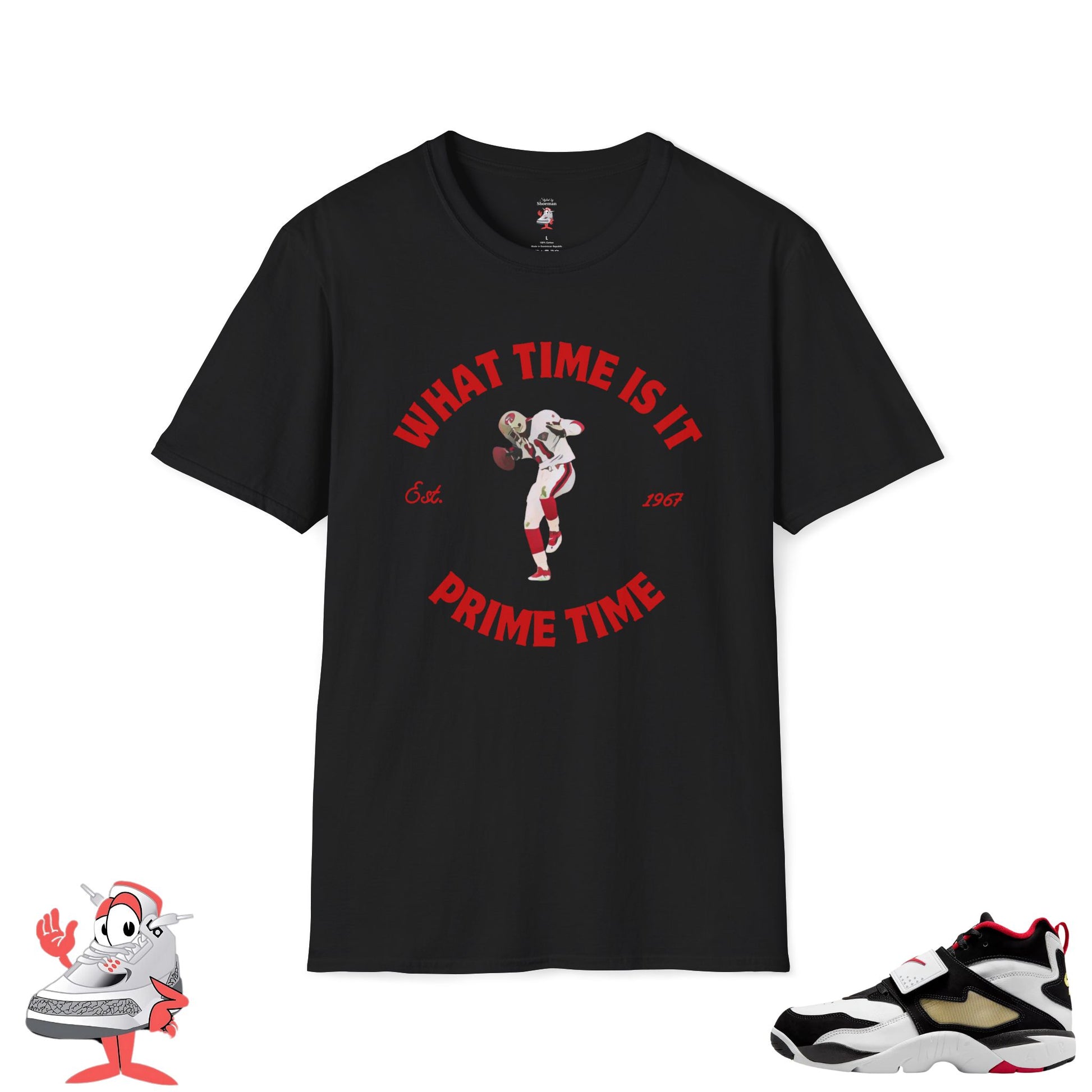 Prime Time T-Shirt Matches Nike Diamond Turf Falcons 49ers Shoes Deion Sanders