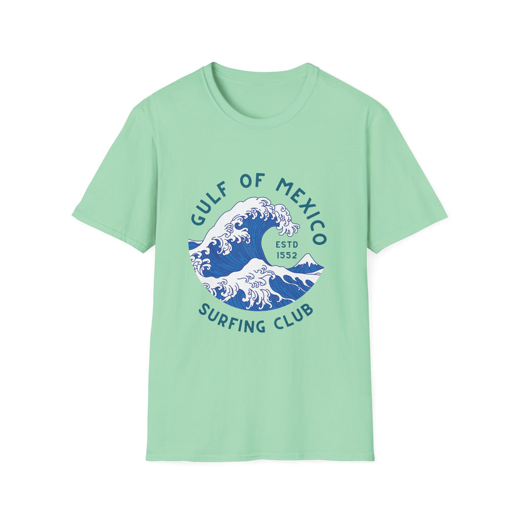 Gulf of Mexico Surfing Club T-Shirt Vintage Wave Graphic Tee Anti Trump Shirt