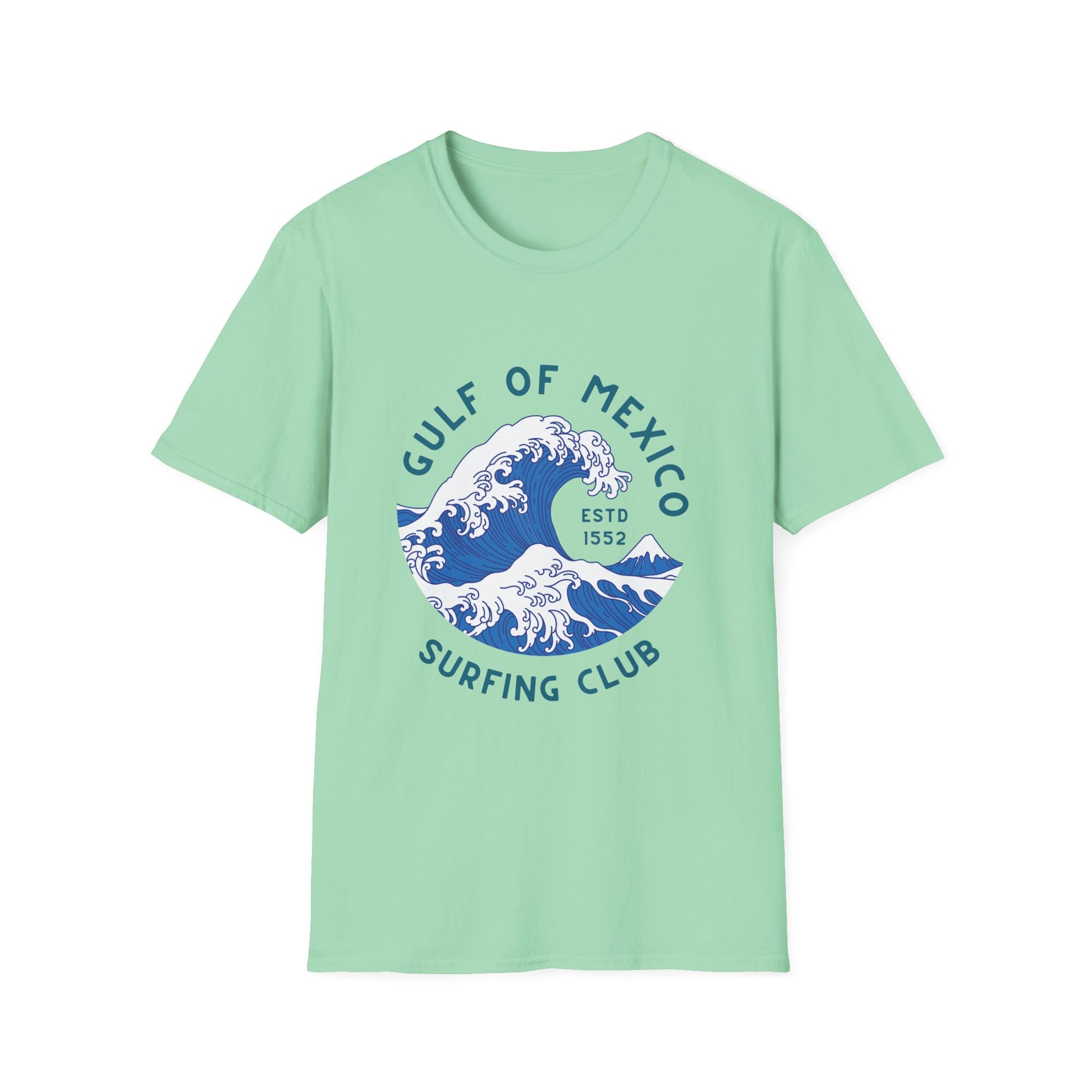 Gulf of Mexico Surfing Club T-Shirt Vintage Wave Graphic Tee Anti Trump Shirt