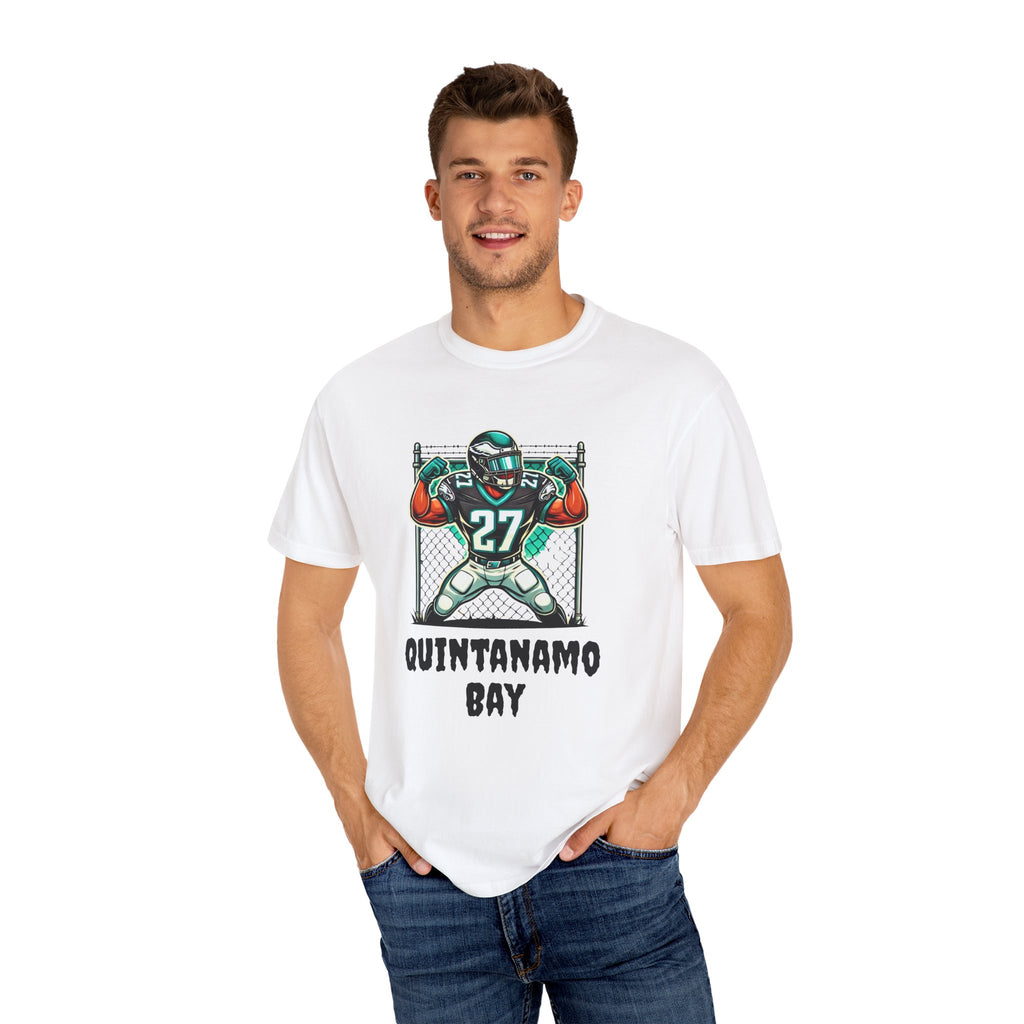 Quintanamo Bay Football Graphic T-Shirt NFL Philadelphia Eagles Quinyon Mitchell